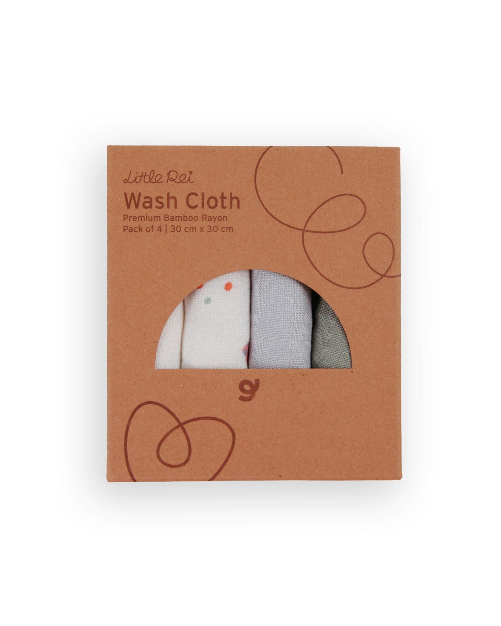 LITTLE REI | LRE Bamboo Wash Cloth 4pc