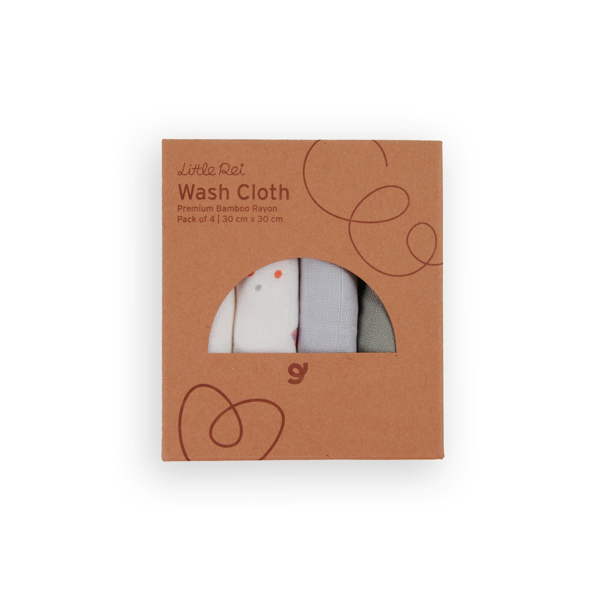 LITTLE REI | LRE Bamboo Wash Cloth 4pc