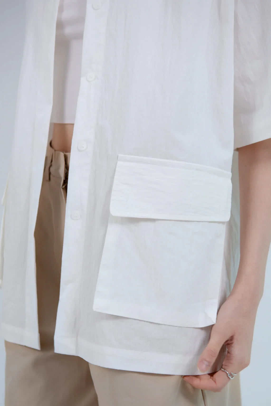 SAERO COLLECTIVE | Boho Overfit Shirt | White