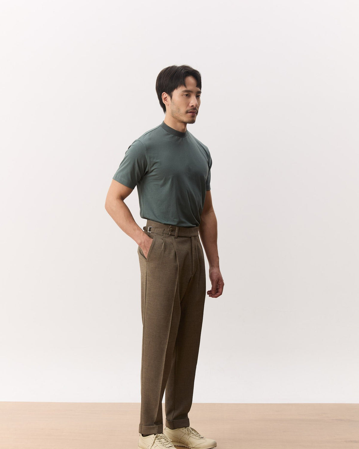 HOUSE OF ANON | Arlo Mock Neck Tee, Jersey