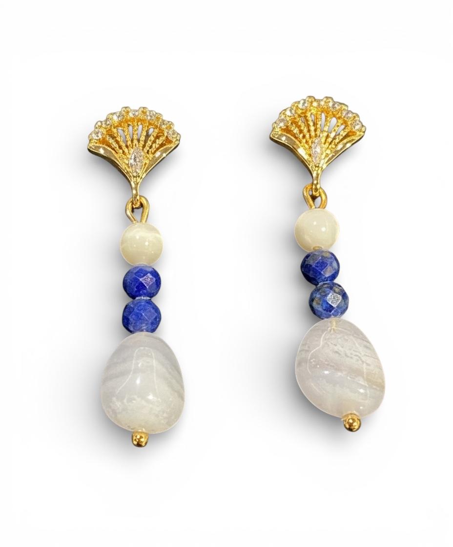 THE ANTECEDENT STORE | E - Clarity & Wisdom Blue Lace Agate Earrings