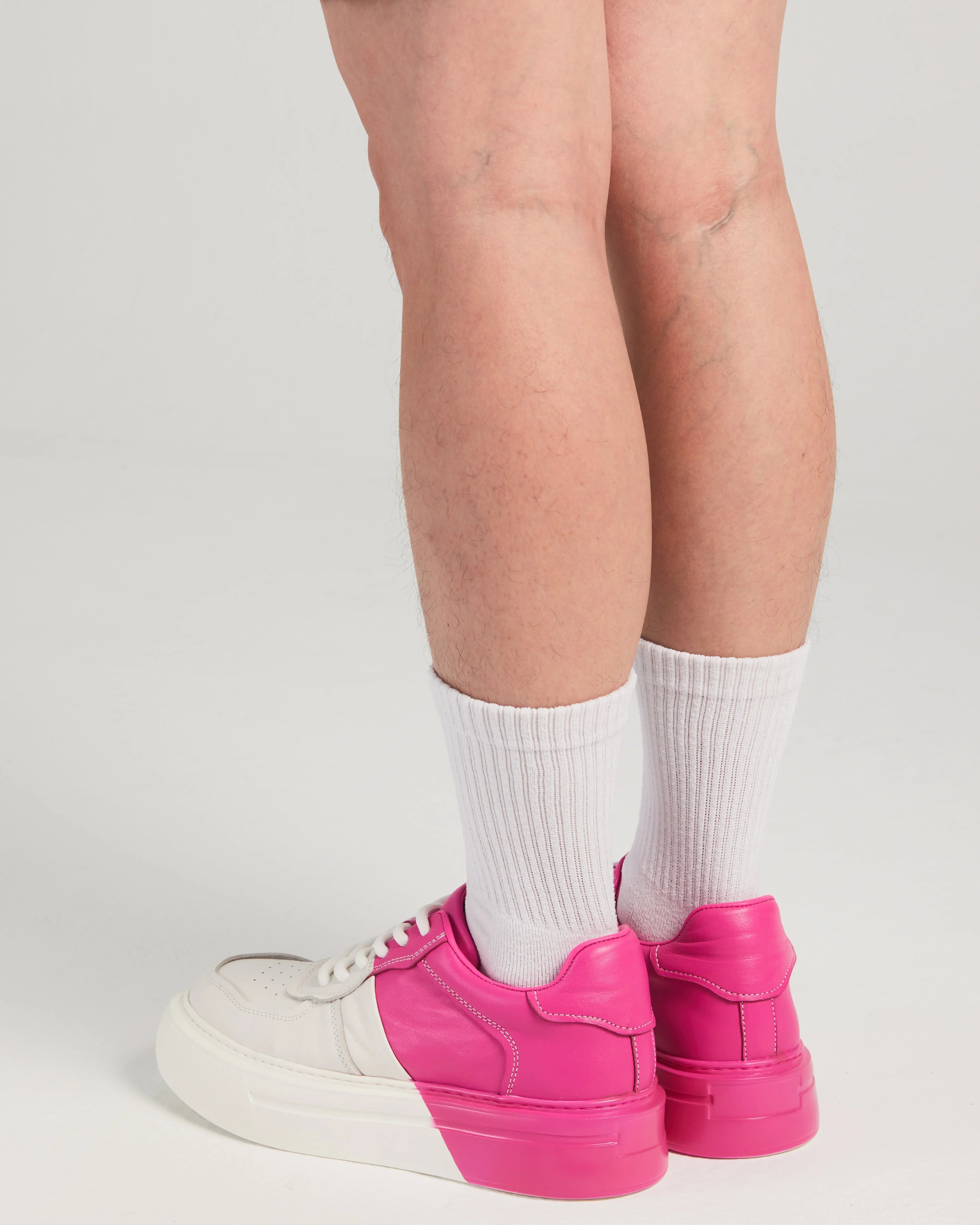 PROJECTWEAR | Fergie Dual Colour Leather Sneaker Pink