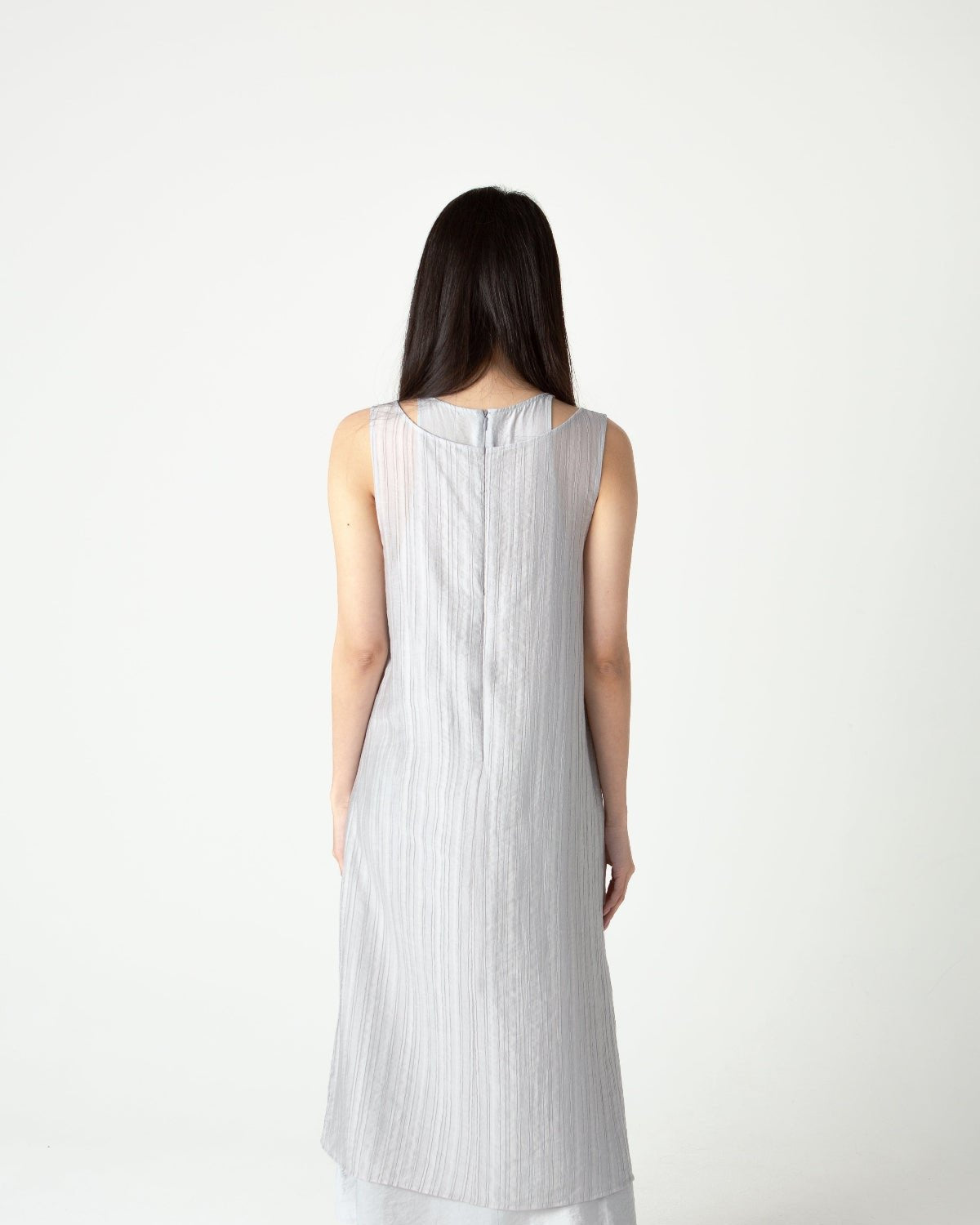 SAERO COLLECTIVE | Mok Textured Dress | Light Grey