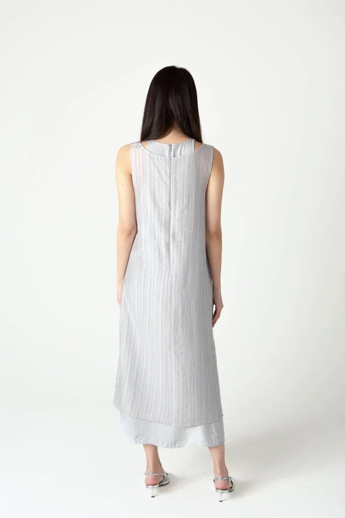 SAERO COLLECTIVE | Mok Textured Dress | Light Grey