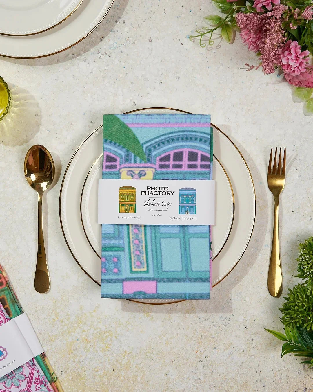 PHOTO PHACTORY | Tea Towel | Shophouses Series | Blue