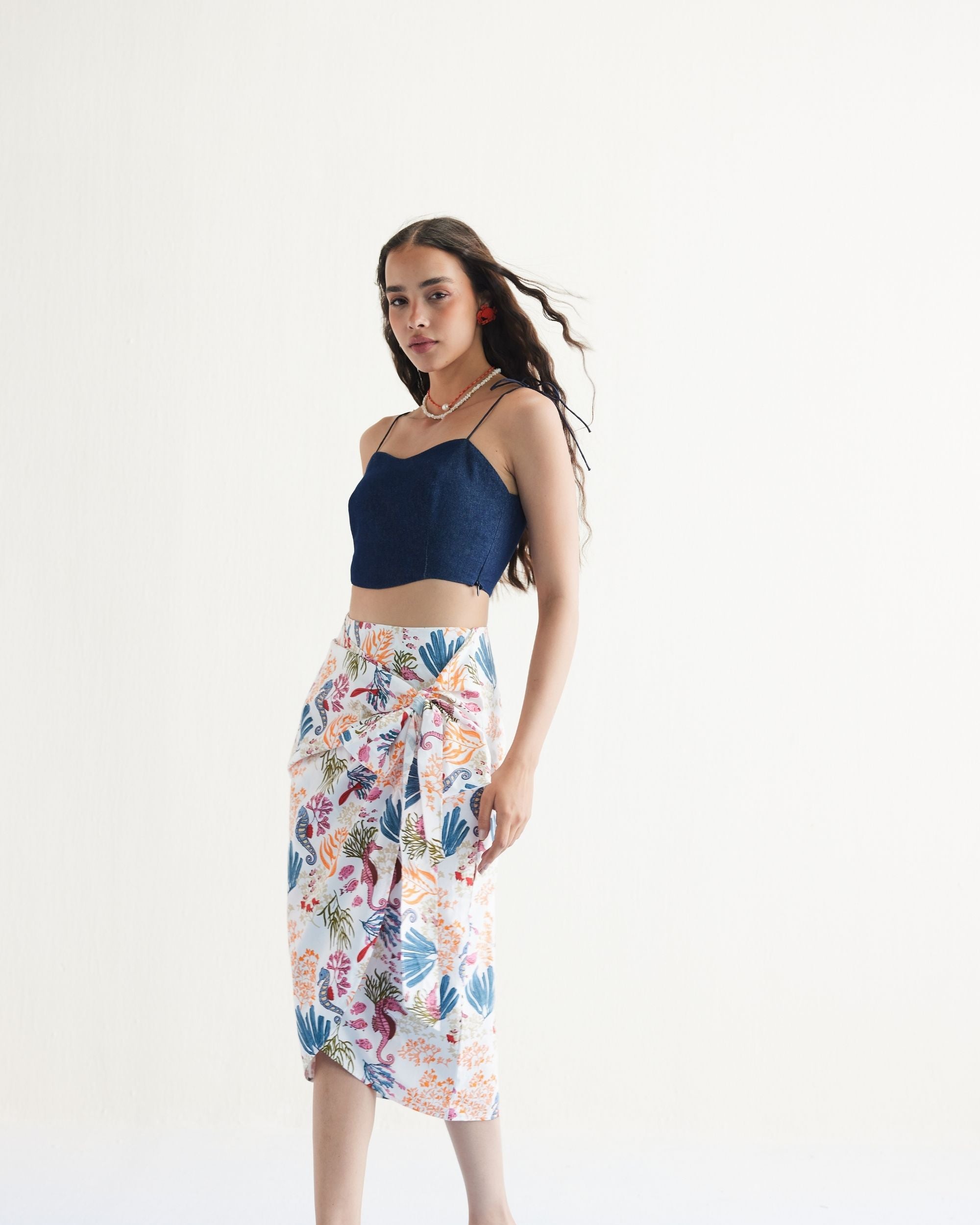 SUI | Blooming Reef Organic Cotton Wrap Skirt