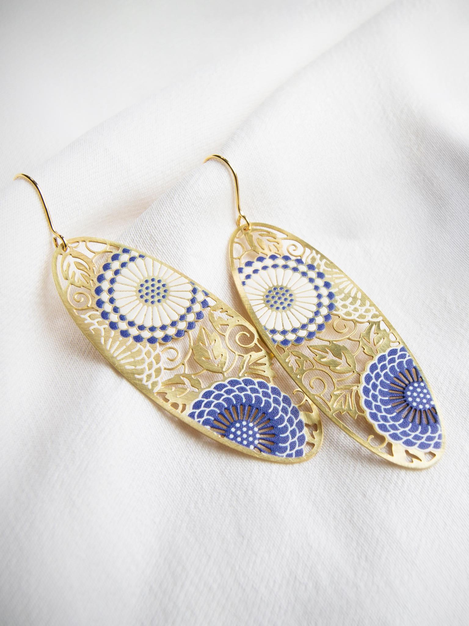 EMBRACE JEWELLERY | Chrysanthemum Oval Earrings