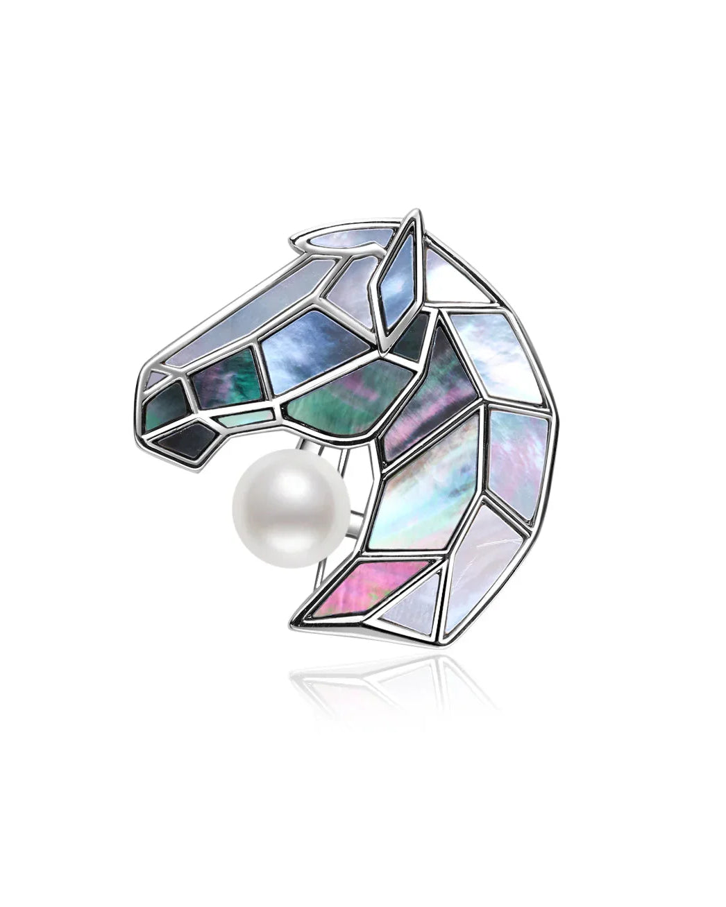 PEARLY LUSTRE | Top Grade Freshwater Pearl Brooch | WC00083 | HORSE