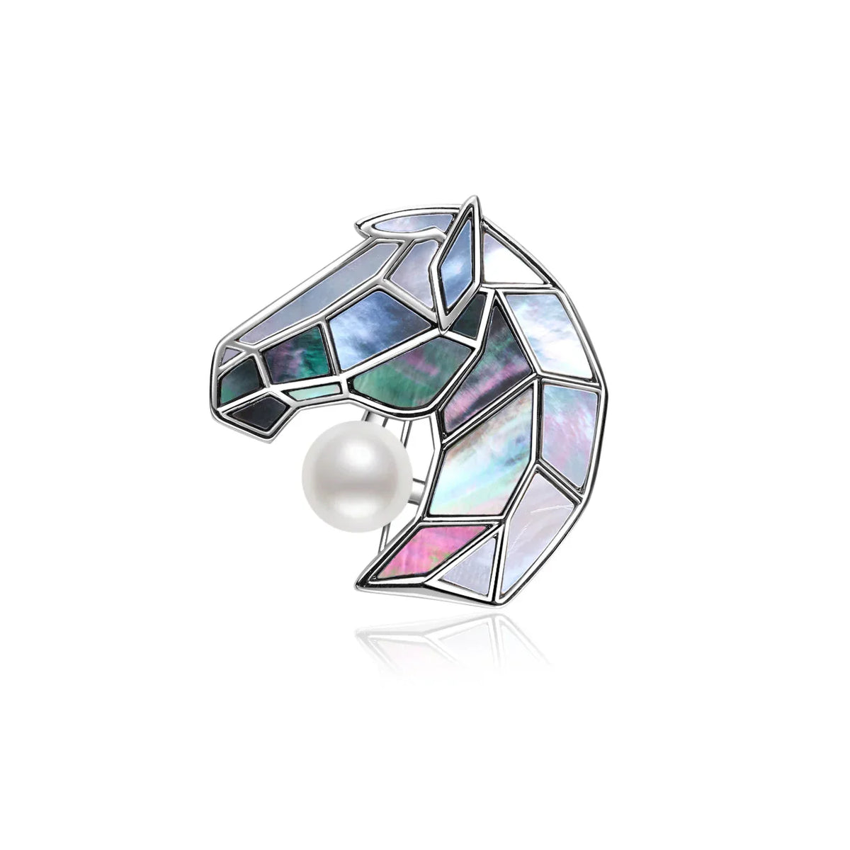 PEARLY LUSTRE | Top Grade Freshwater Pearl Brooch | WC00083 | HORSE