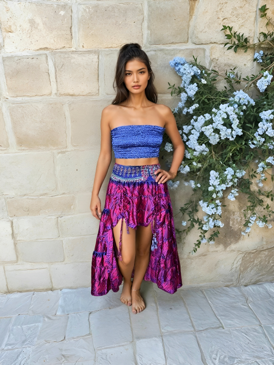 RAJA RANI | Modal Silk Tube Top & Skirt Set