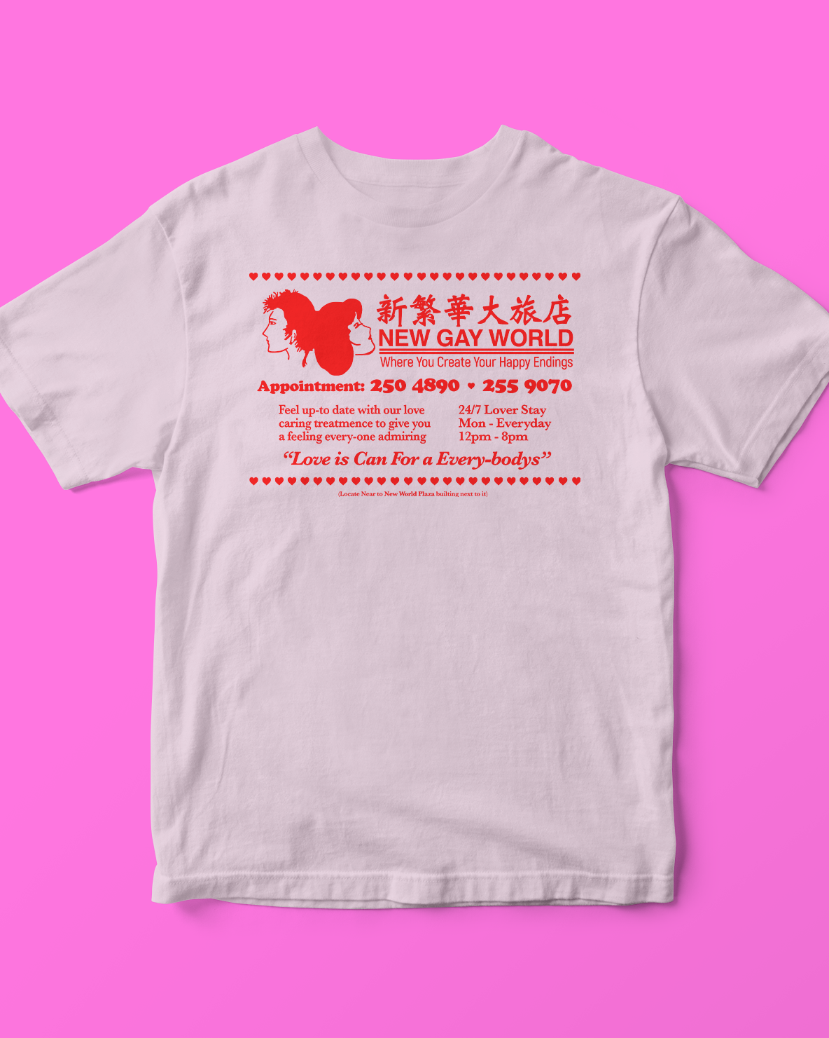 NEW WORLD PLAZA | NEW GAY WORLD T-SHIRT