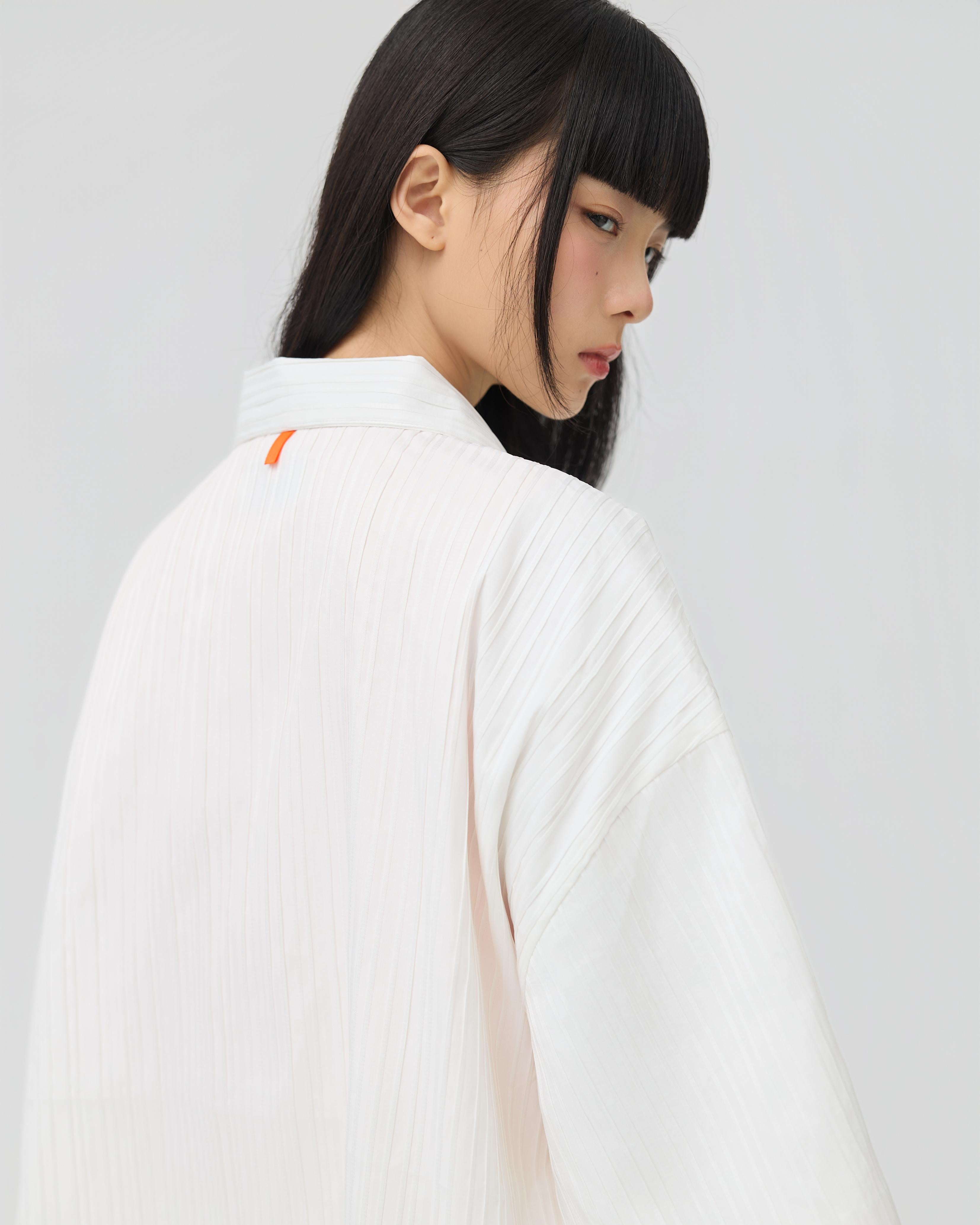 3EIGHTH | Fuwa Jacket In White Seersucker