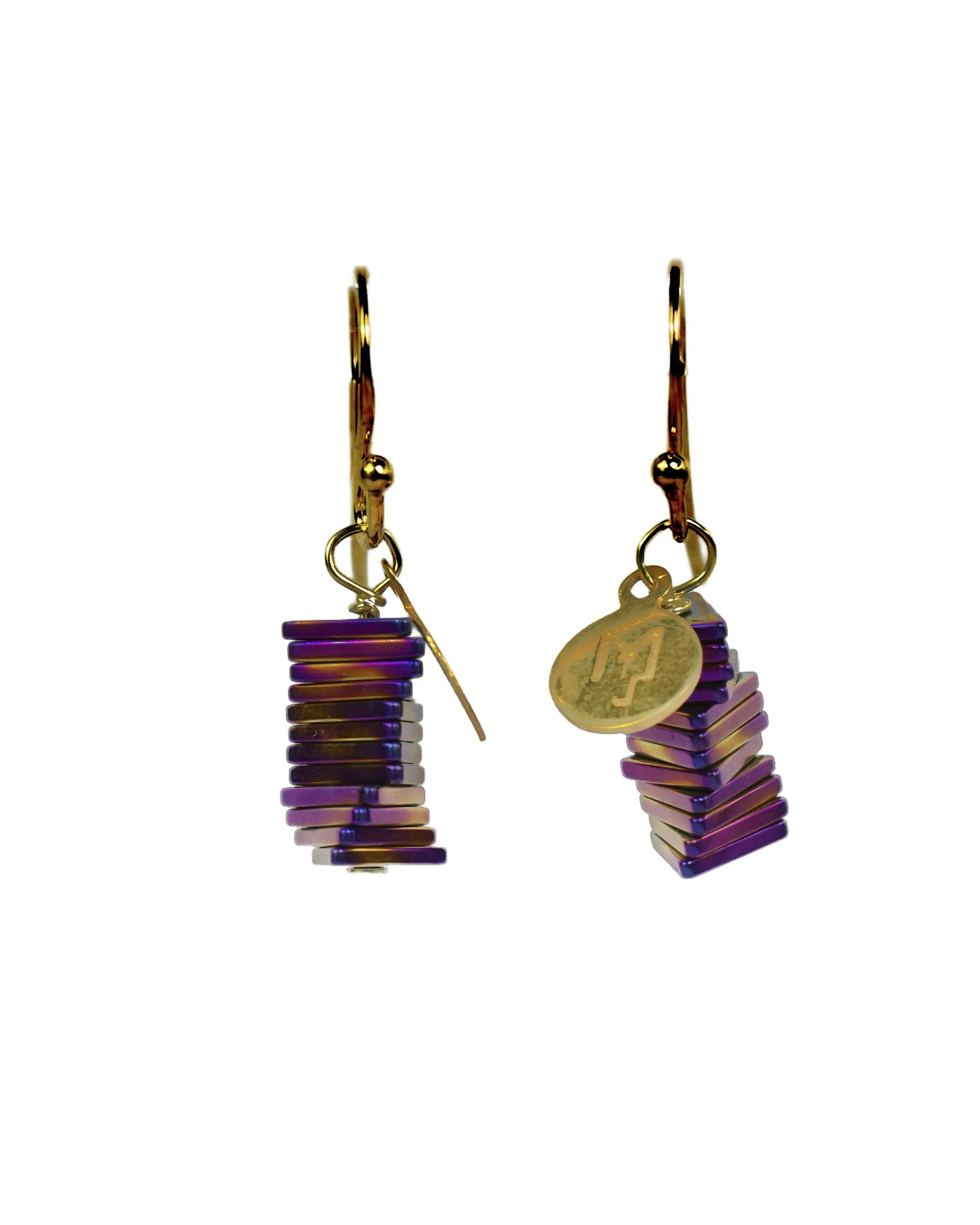 MARILYN TAN JEWELLERY | Electric Kinetic Hematite Hook Earrings