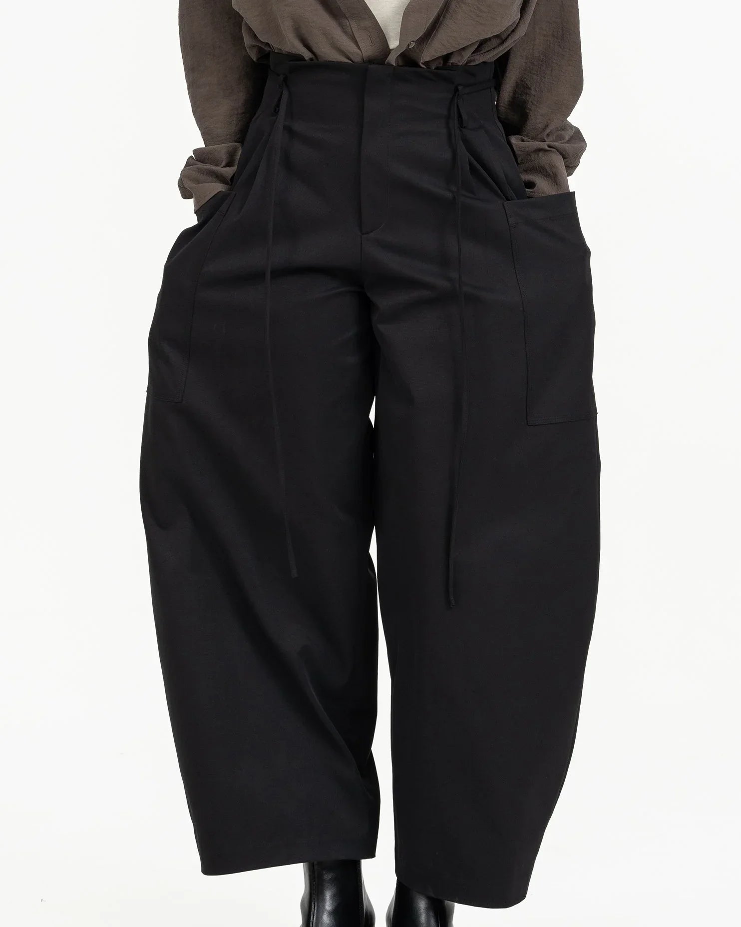 GRAYE | SOLOTEX® Barrel-Leg Trousers - Black