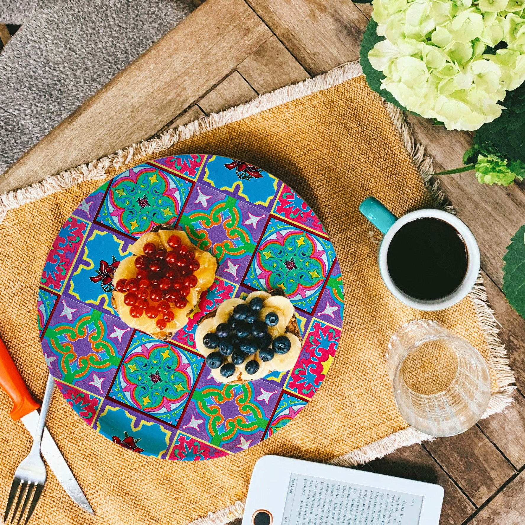 KELLY SER ATELIER | Heritage Tile Bamboo Plates Set