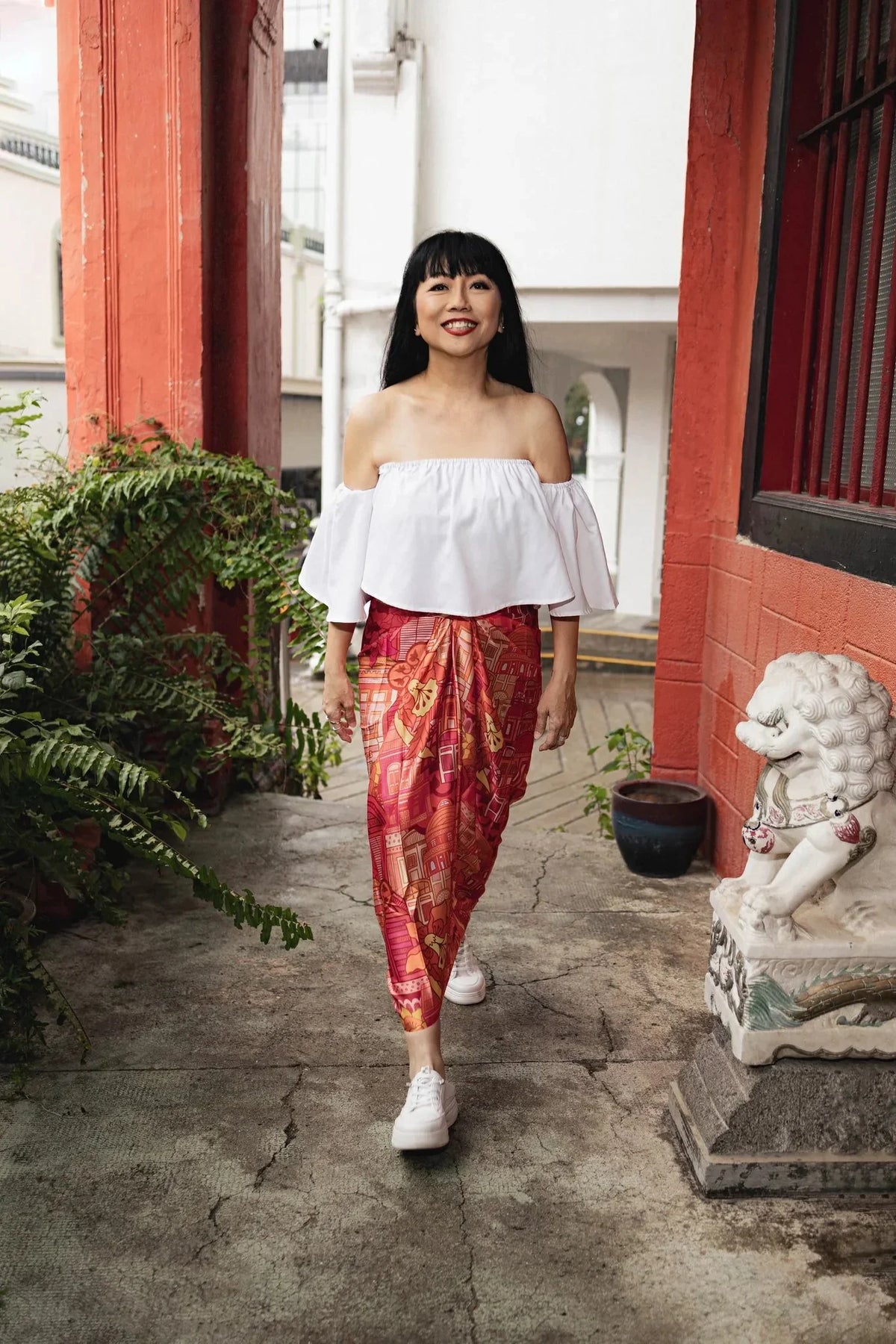 PHOTO PHACTORY | Jiwas Wrap Skirt | Joo Chiat Fuchsia Skirt