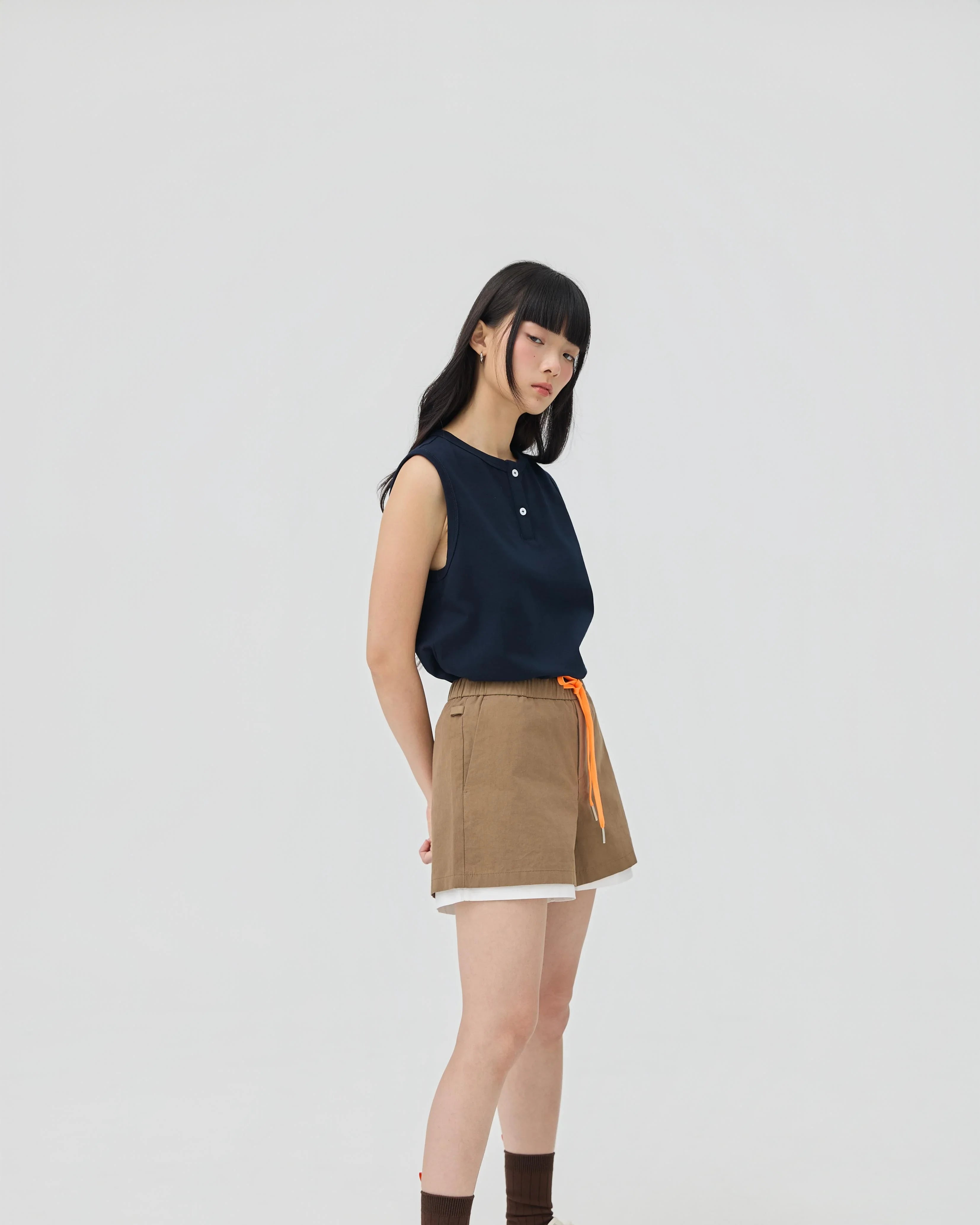 3EIGHTH | Futae Shorts In Sandstone