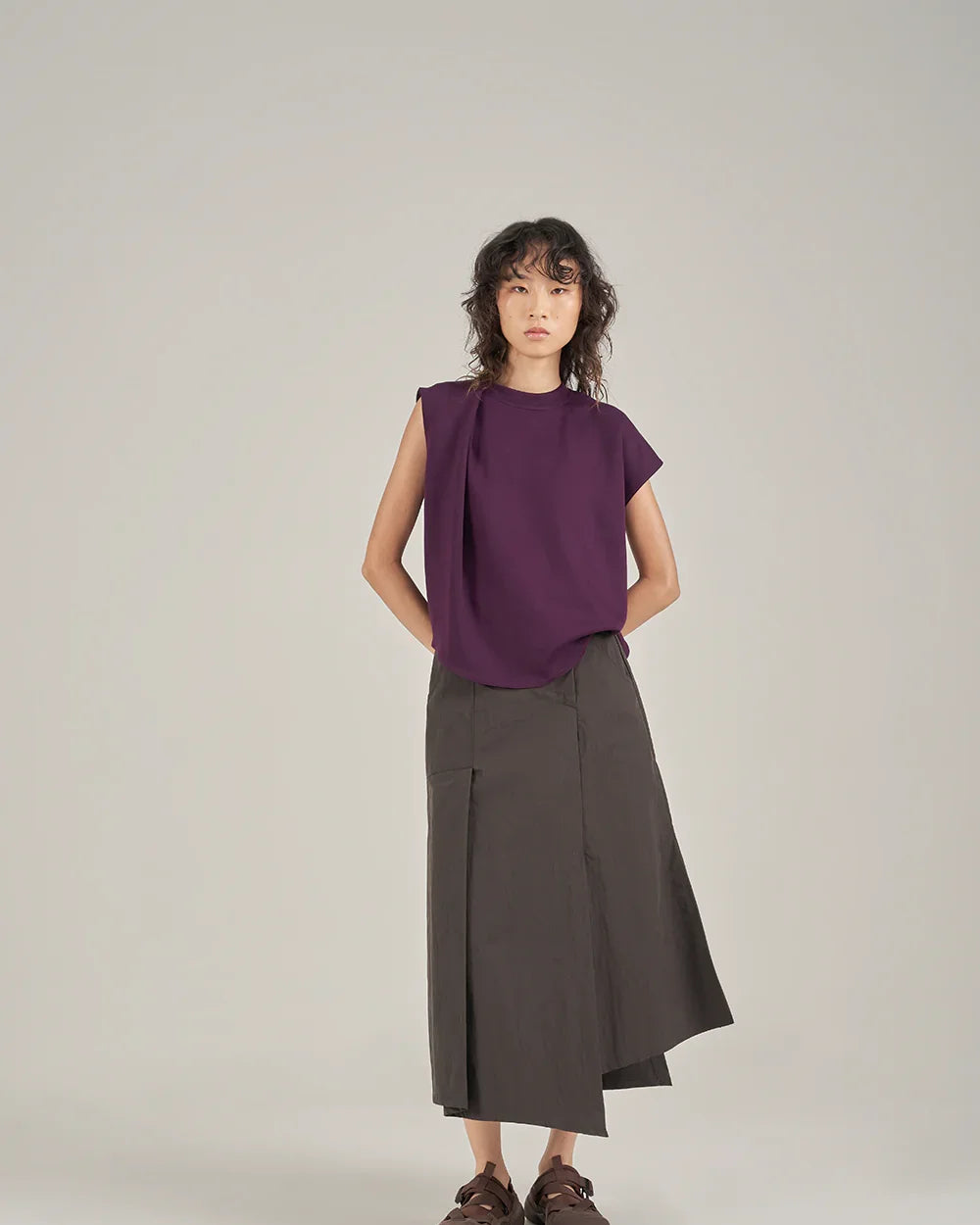 SABRINAGOH | Arleth Knit Top | Black Currant