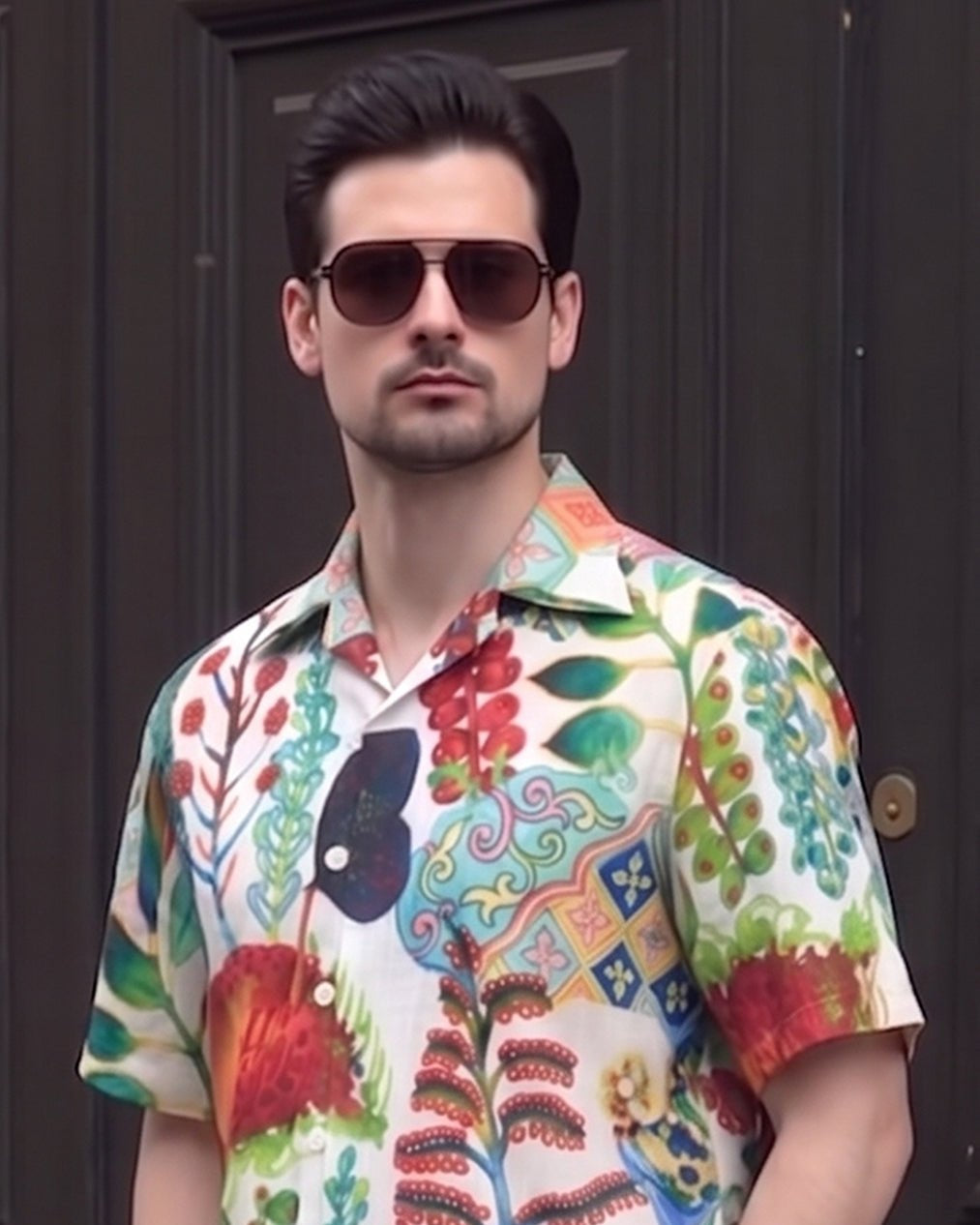 KANZI COLLECTION | Watercolor Botanical Shirt