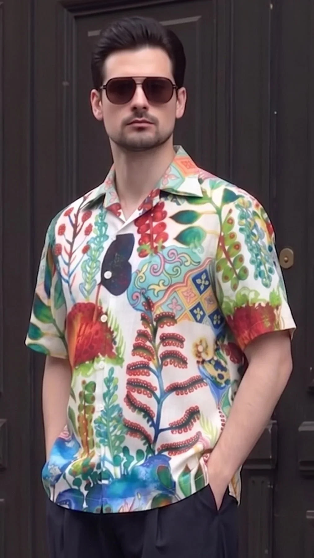 KANZI COLLECTION | Watercolor Botanical Shirt