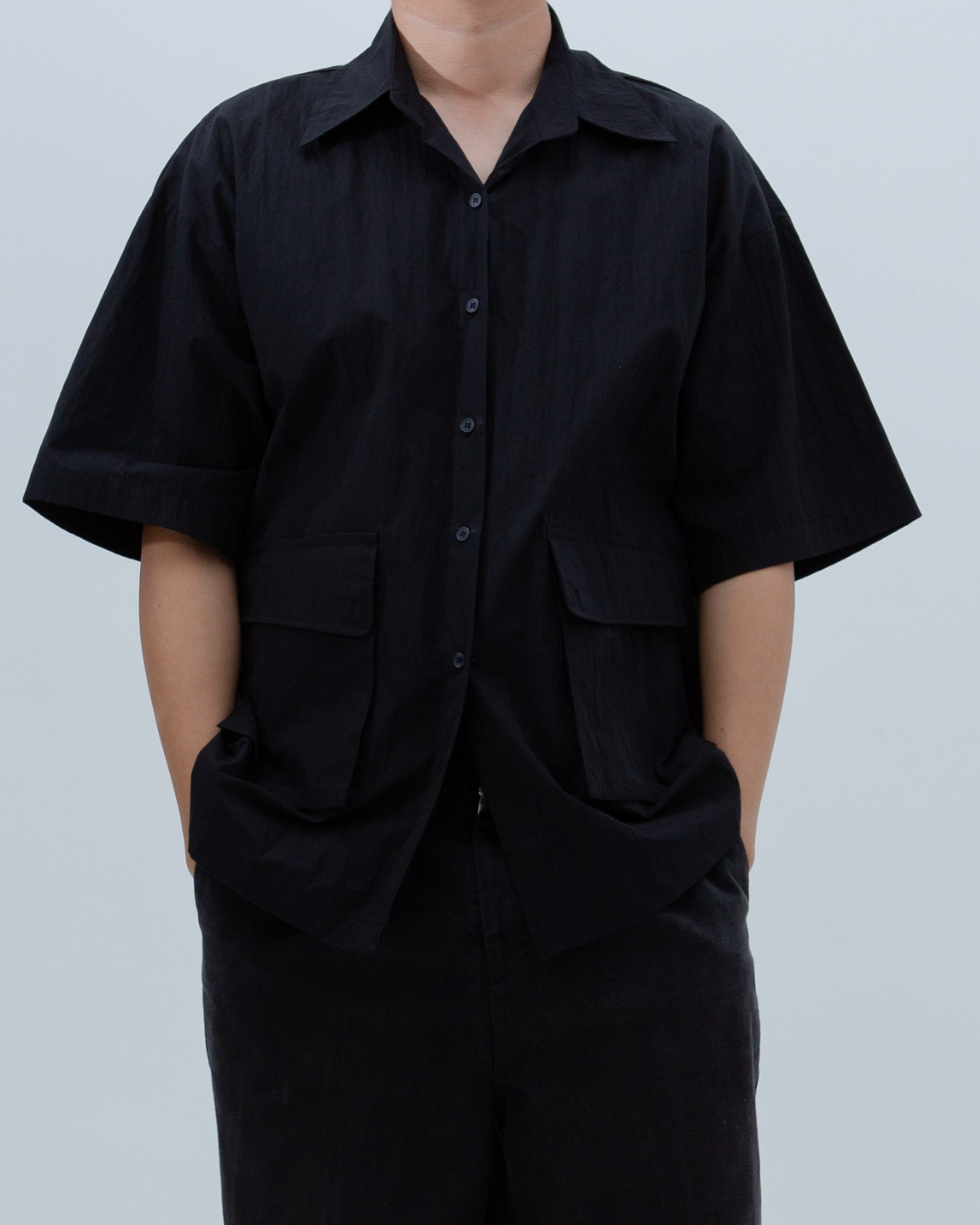 SAERO COLLECTIVE | Boho Overfit Shirt | Black