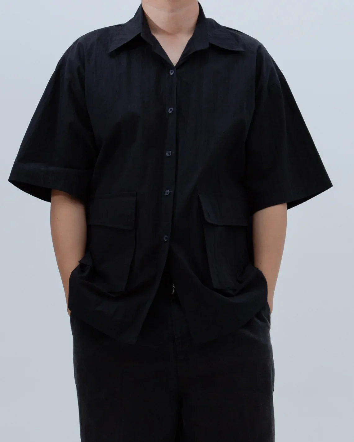SAERO COLLECTIVE | Boho Overfit Shirt | Black