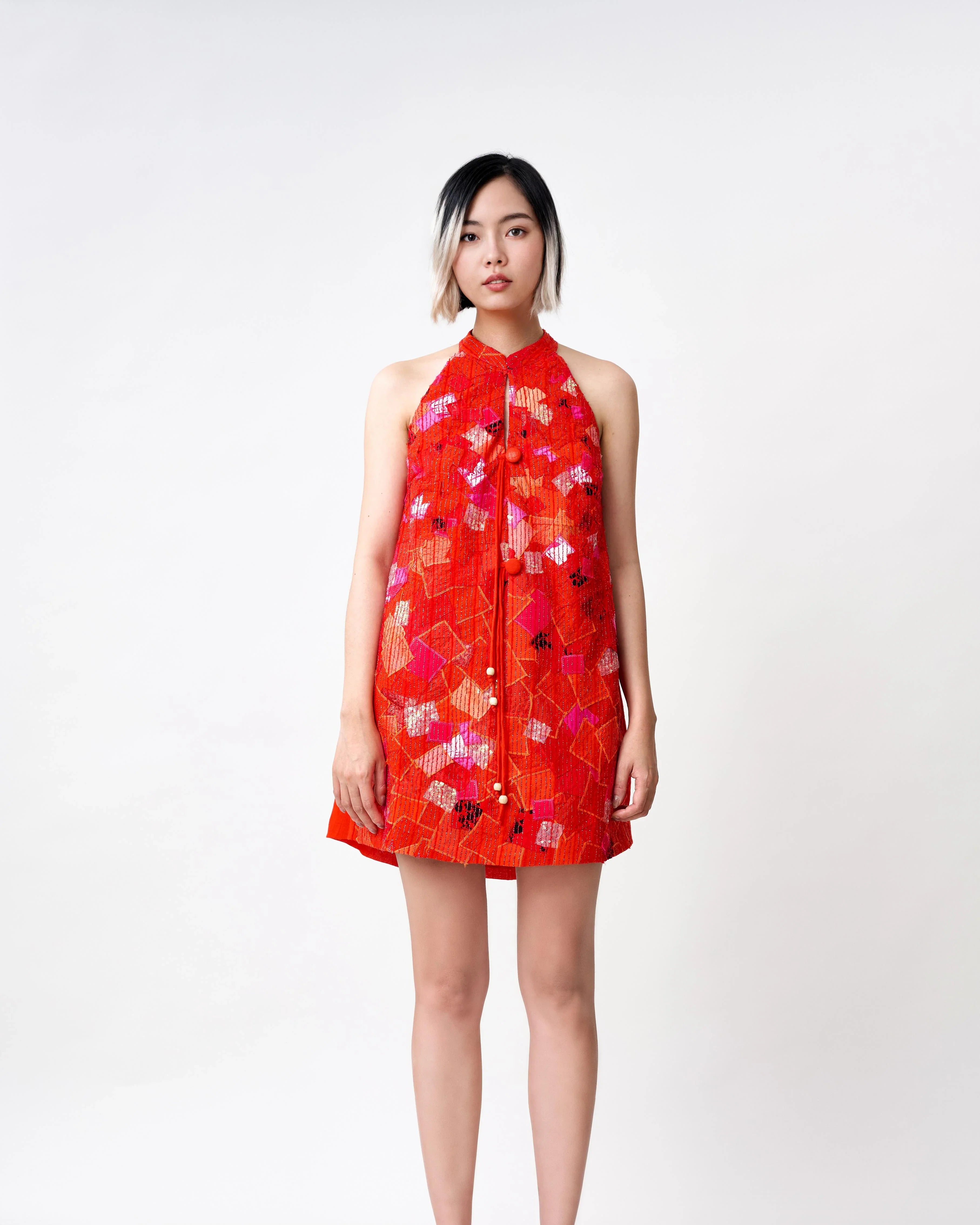 KHAAR | Firecracker Halter Dress