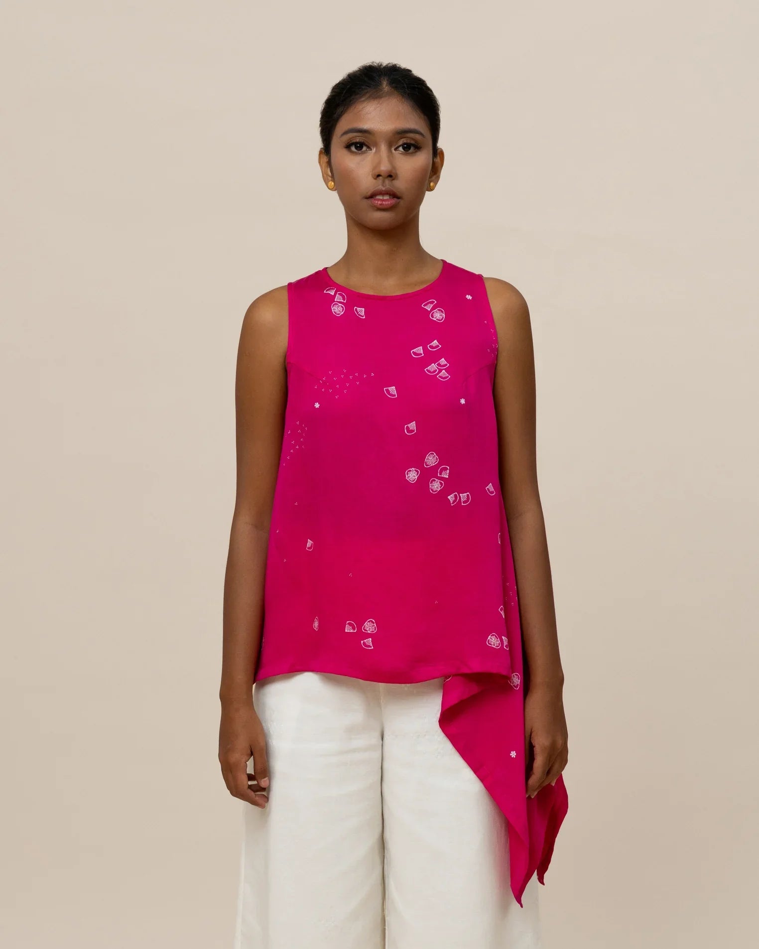 SUKKHA CITTA | SERIBU BUNGA - Asymmetrical Drape Top