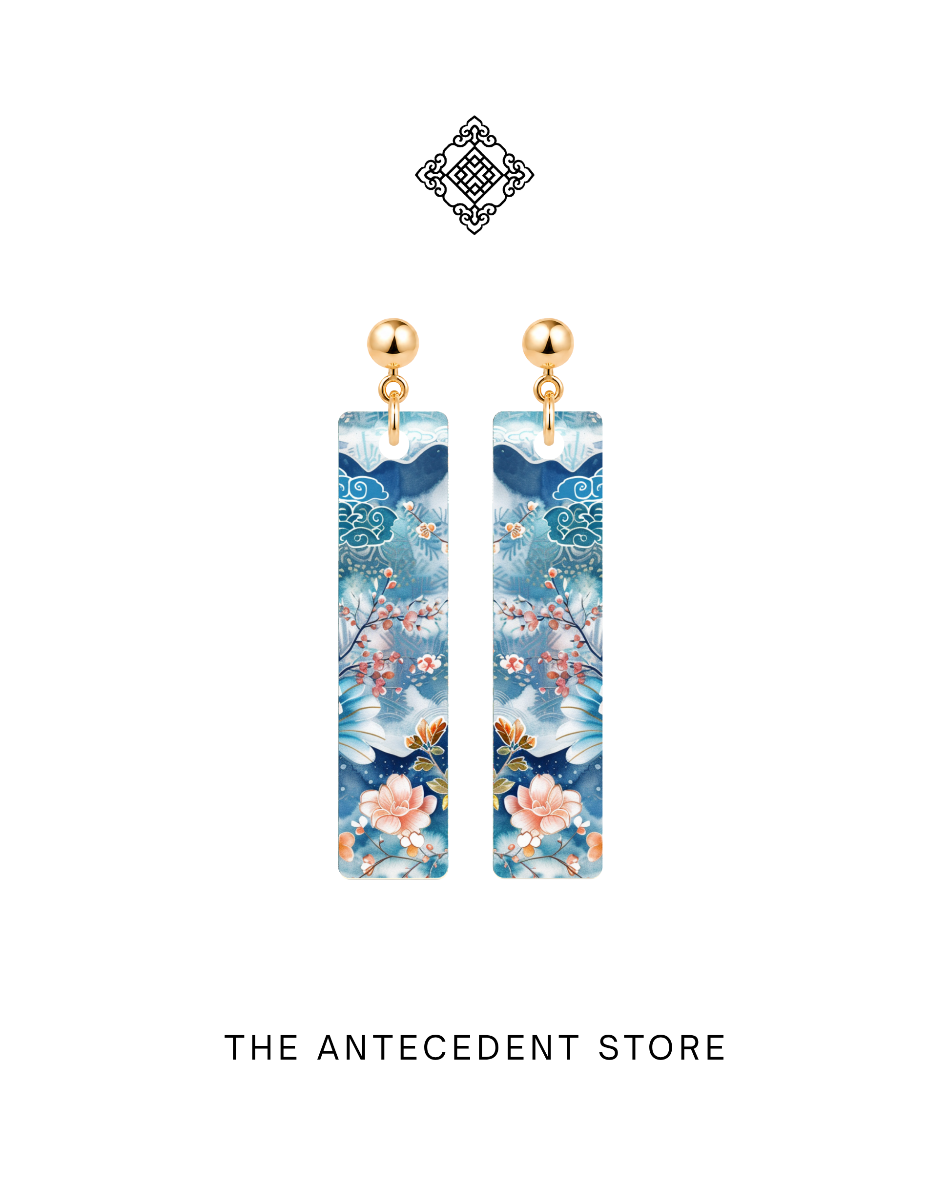 THE ANTECEDENT STORE | Auspicious Clouds & Plum Blossom Earrings