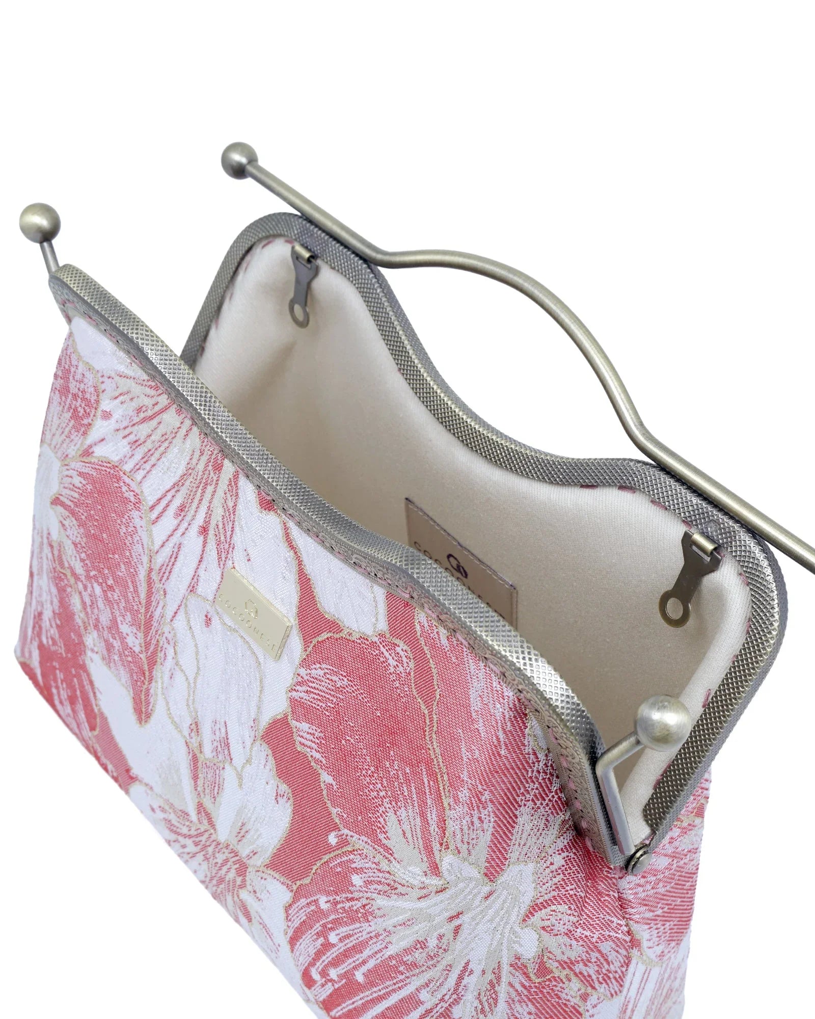 COCOONESE | Dual Lock Metal Handle Bag - Gold Lily