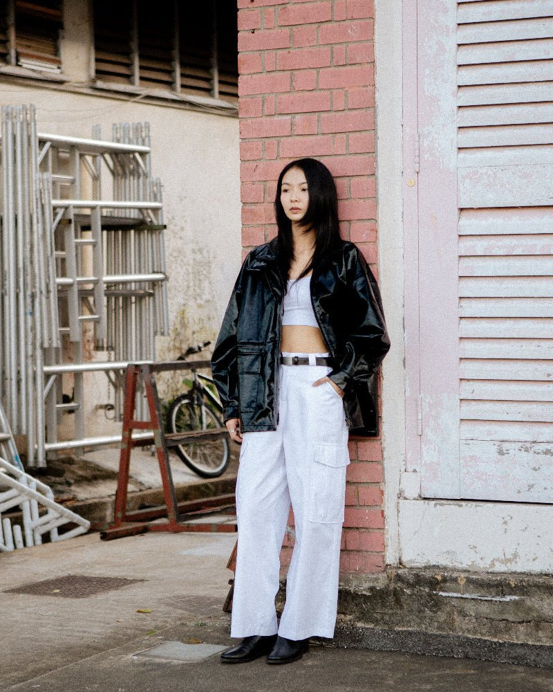 SAERO COLLECTIVE | Ryu Oversized Lacquer Jacket | Black
