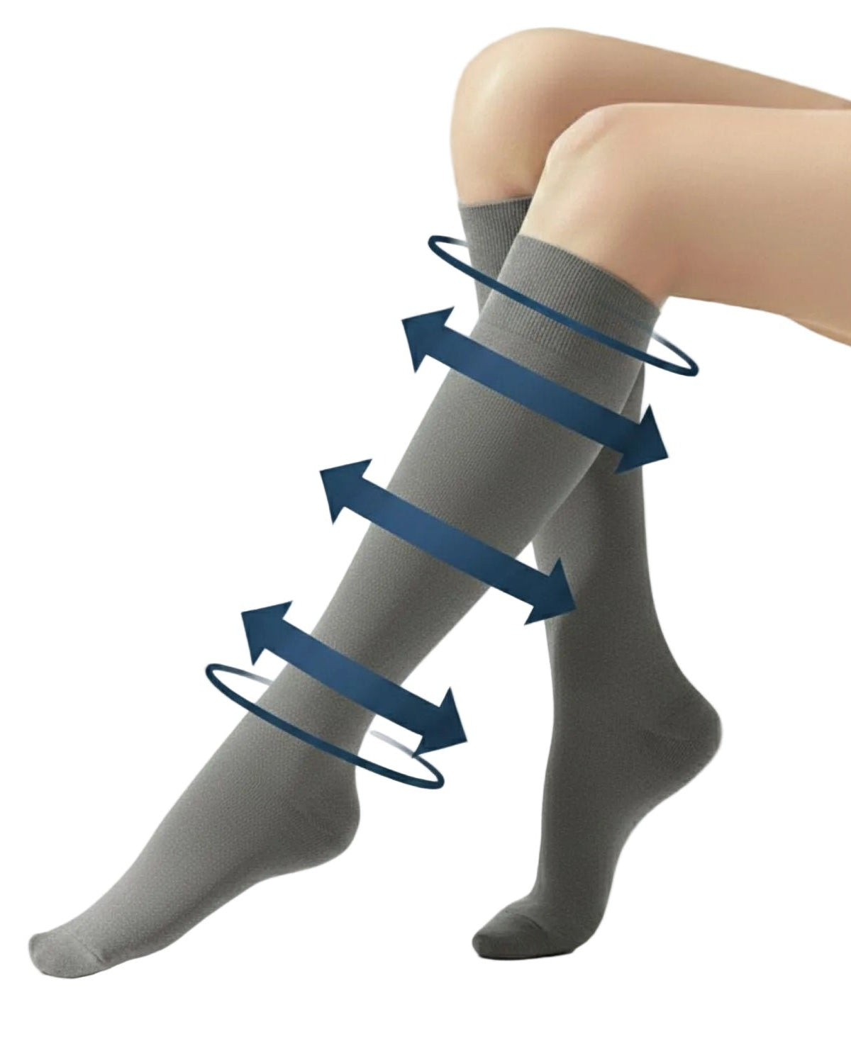 CROSSING | Travel & Flight Compression Socks | Grey