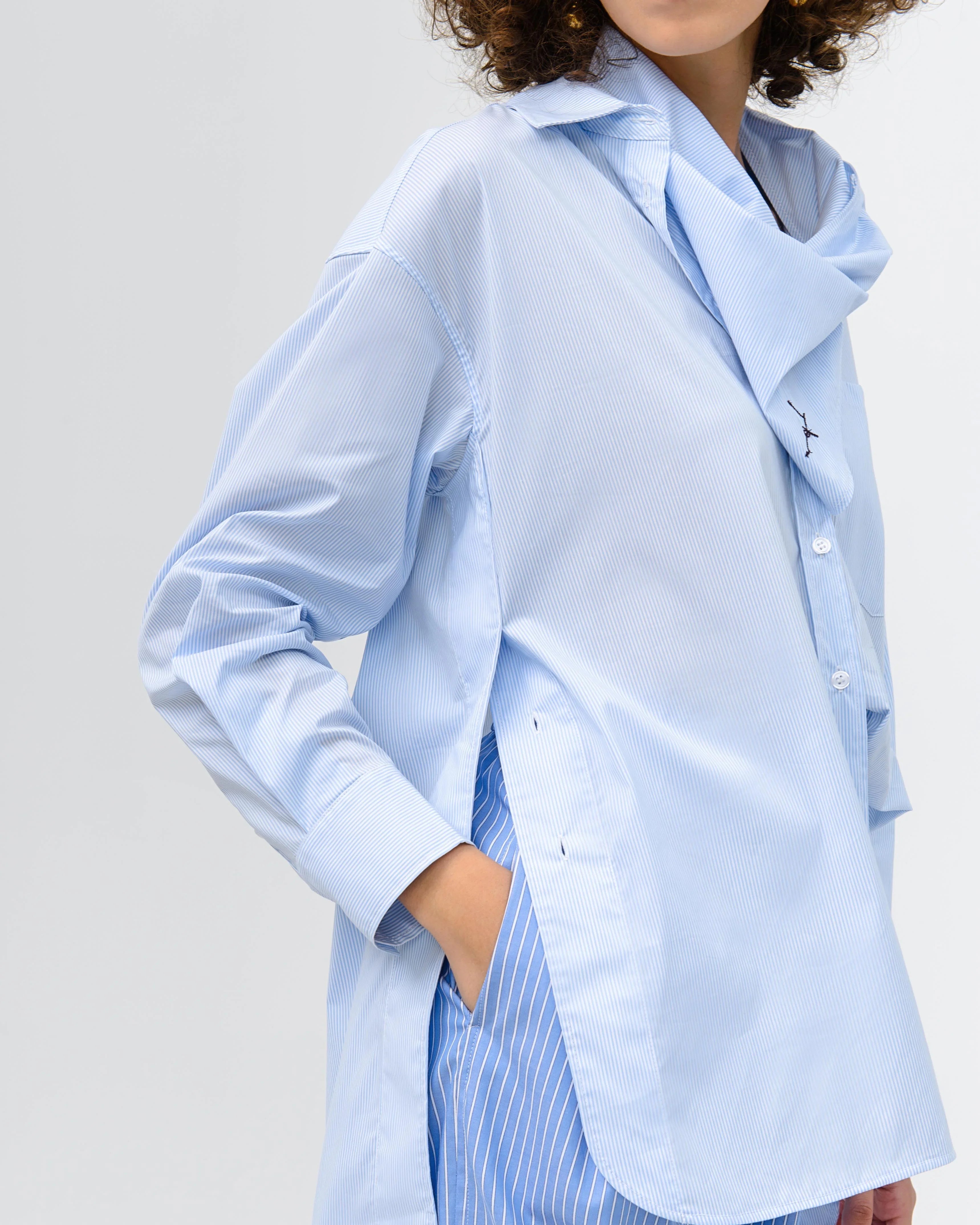 LAYERPLAN | Mira Embroidered Striped Cotton Three-Piece Set