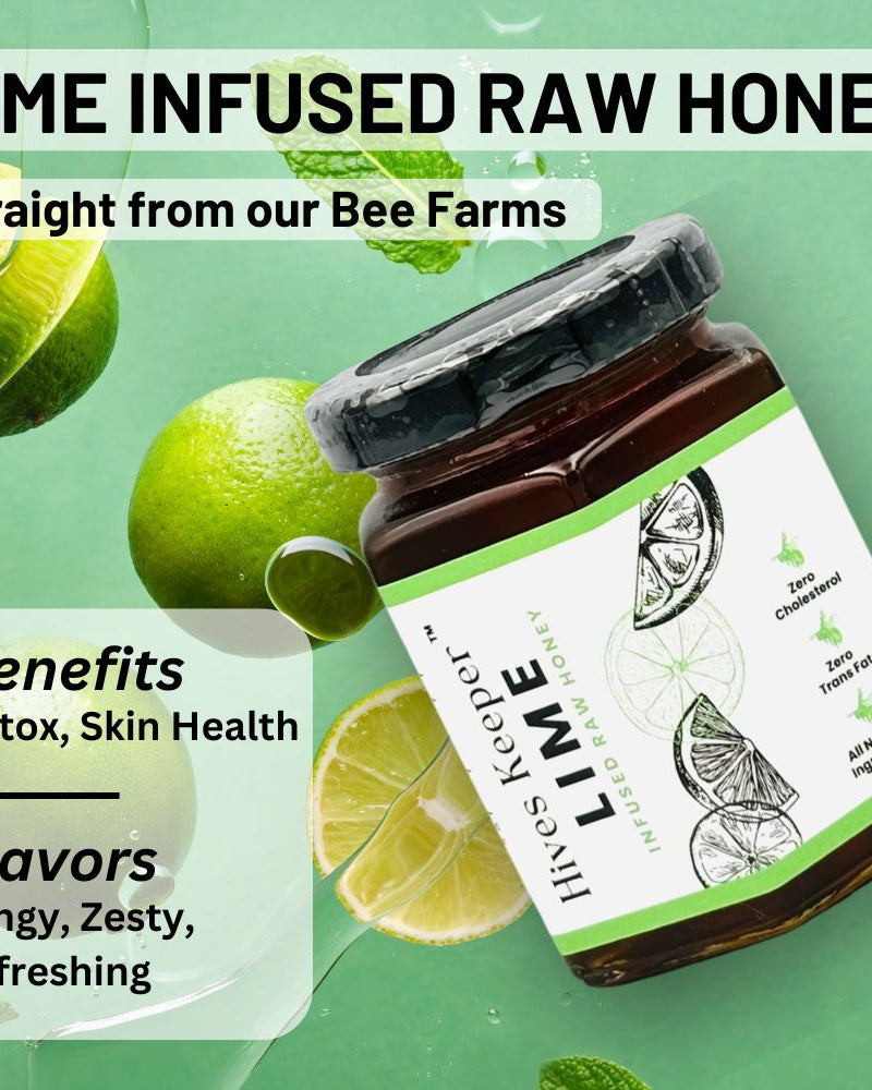 HIVES KEEPER | Infused Raw Honey (with Gift Box) - Lime Infused Raw Honey