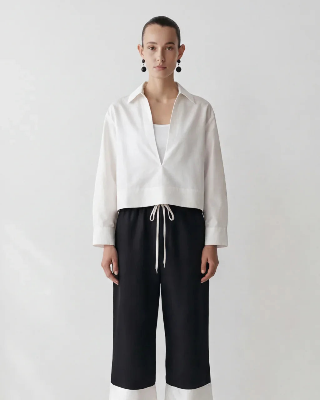 LAYERPLAN | Zerin Contrast Linen Drawstring Pants