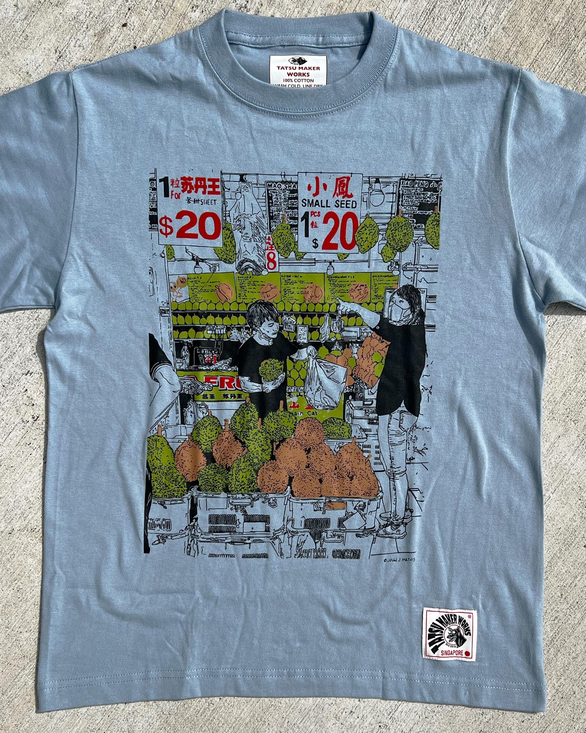 TATSU MAKER WORKS | King Fruits Durian T-Shirt (Acid Blue)