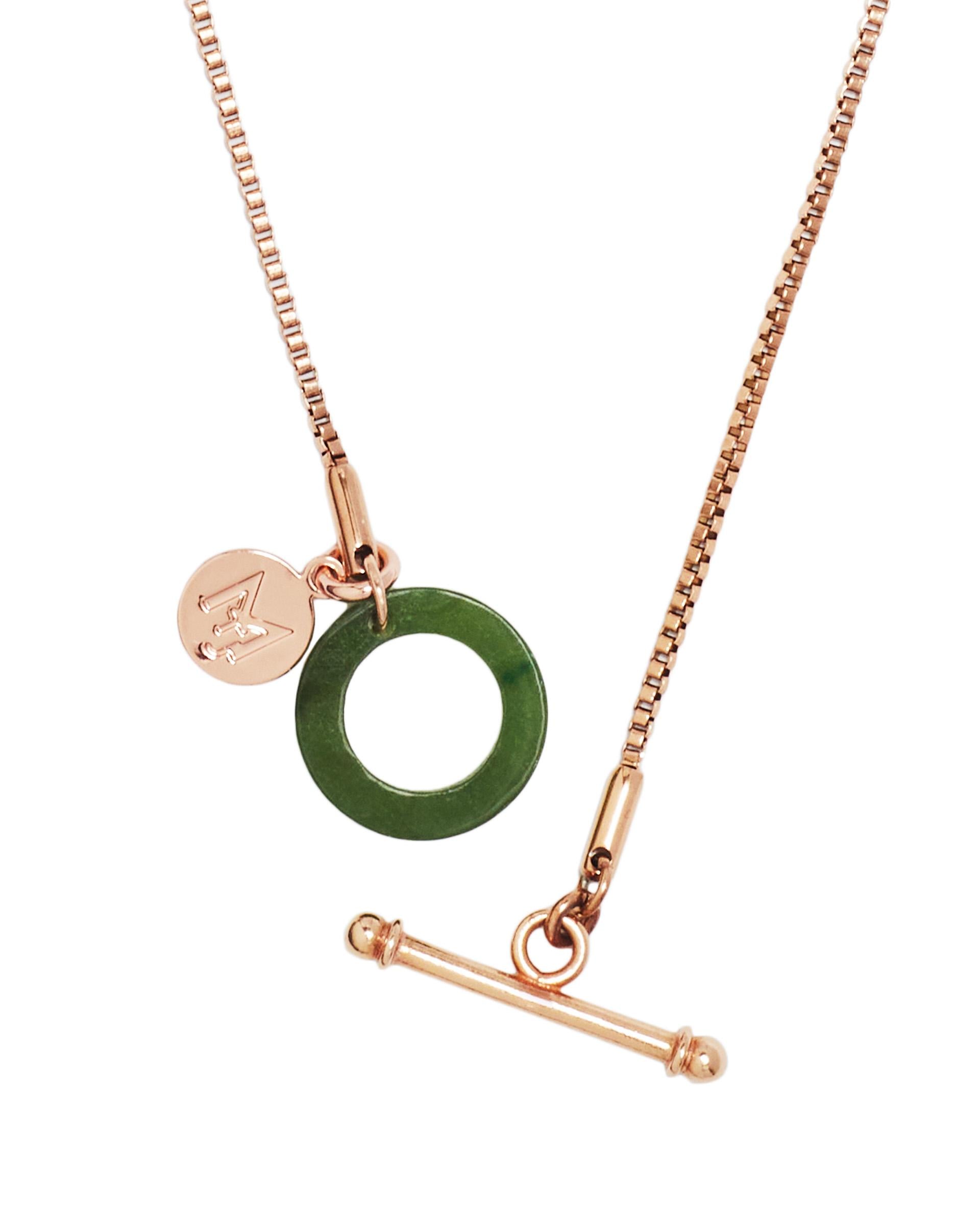MARILYN TAN JEWELLERY | Nephrite Green Jade Toggle Pendant Necklace