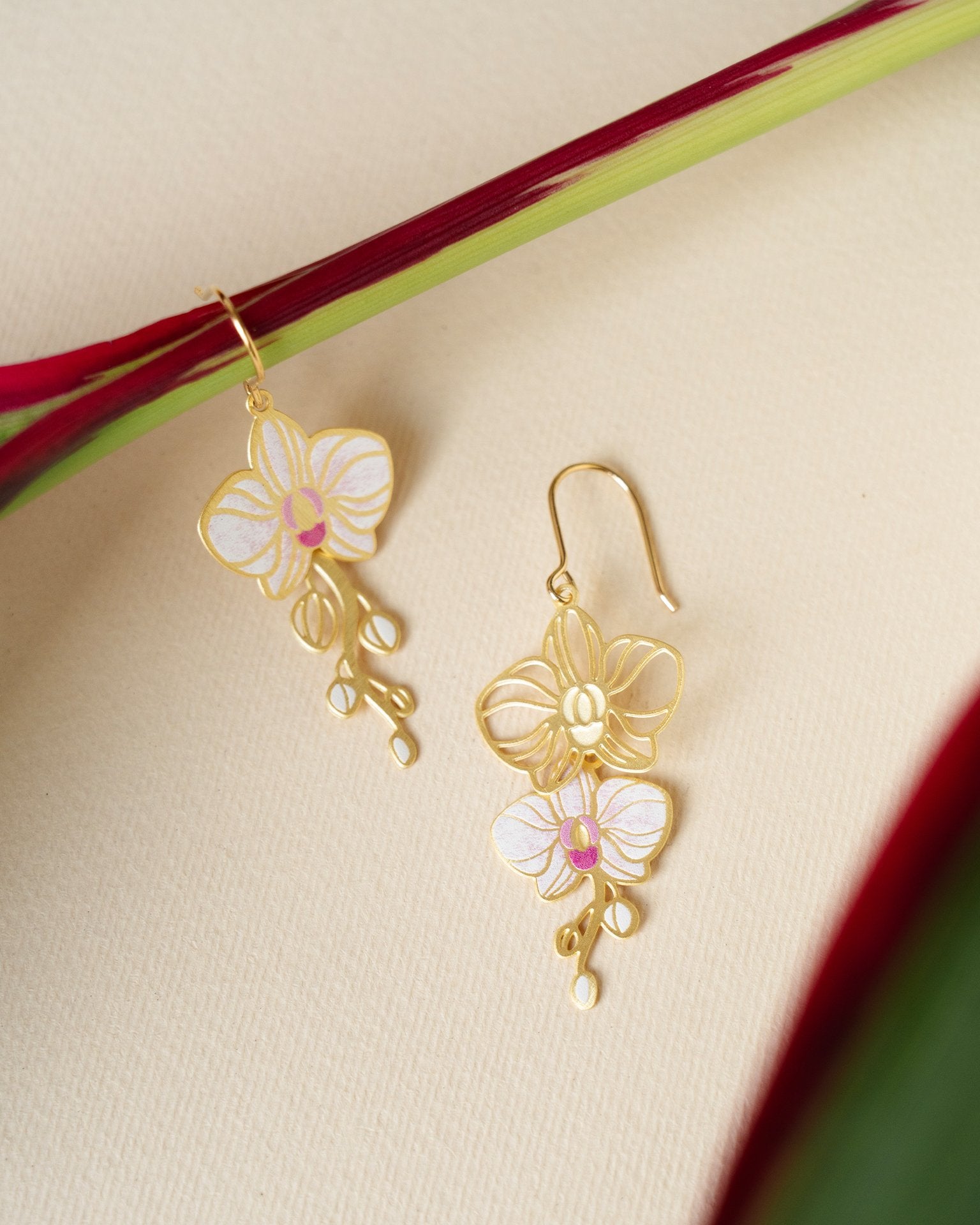 EMBRACE JEWELLERY | White Orchid Earrings