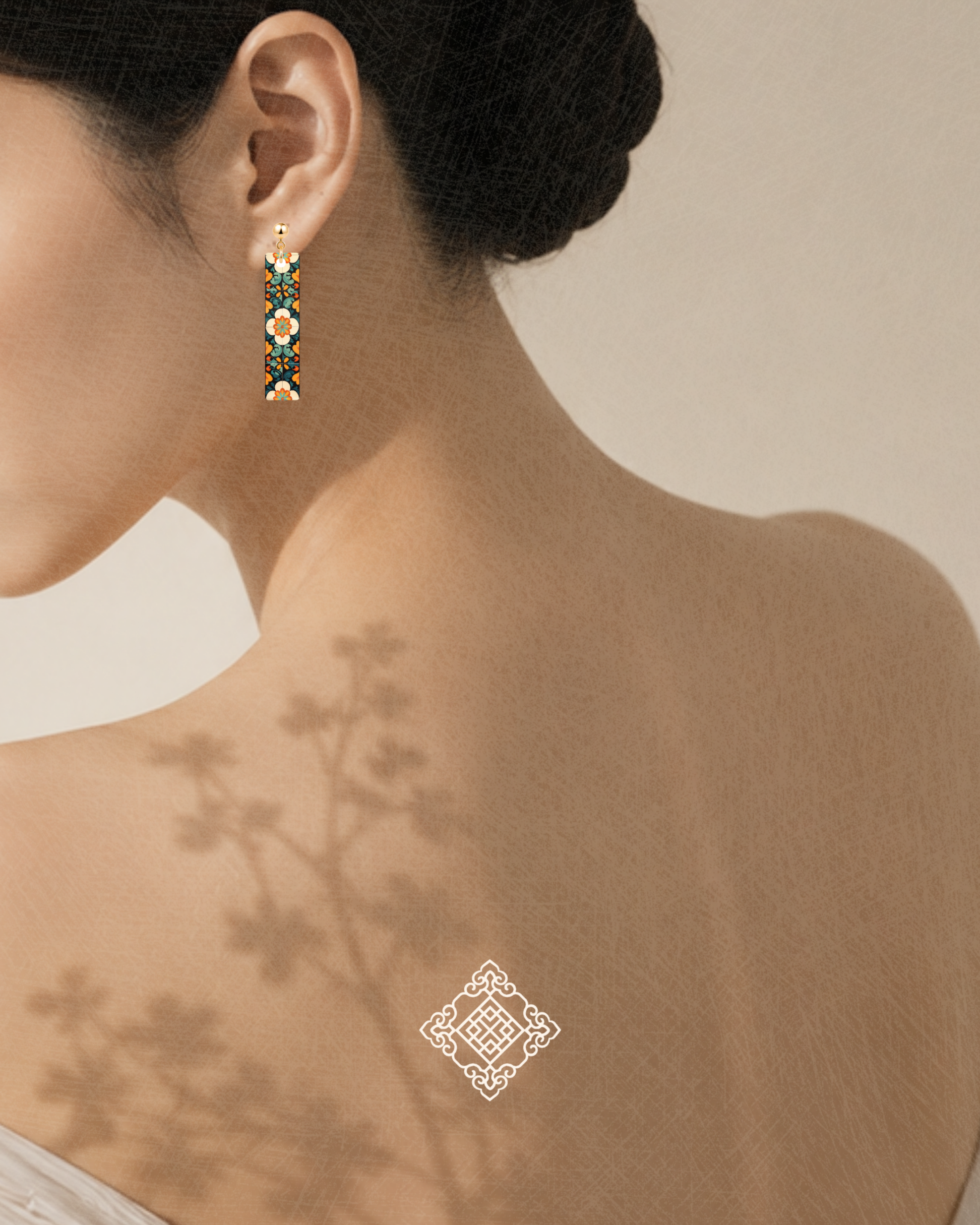 THE ANTECEDENT STORE | Auspicious Peranakan Tile Earrings