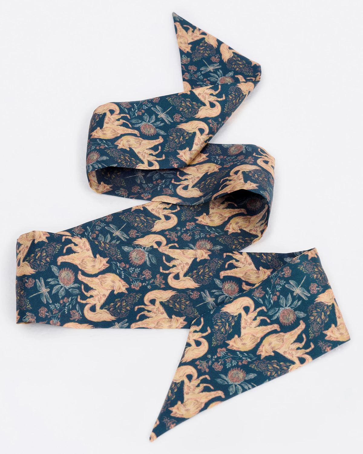 STUDIO QILING | Kitsune Teal Desert Silk Bandeau 100