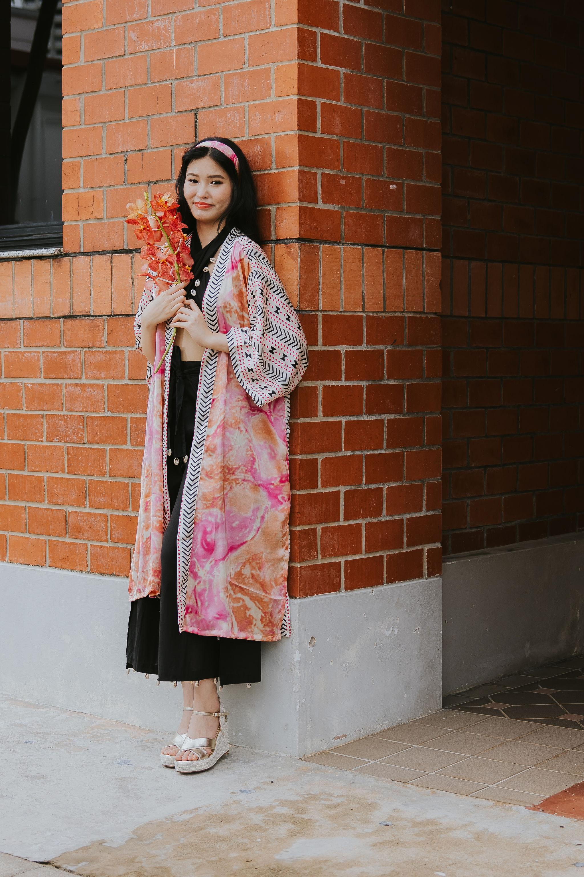 RAJA RANI | Modal Silk Long Kimono