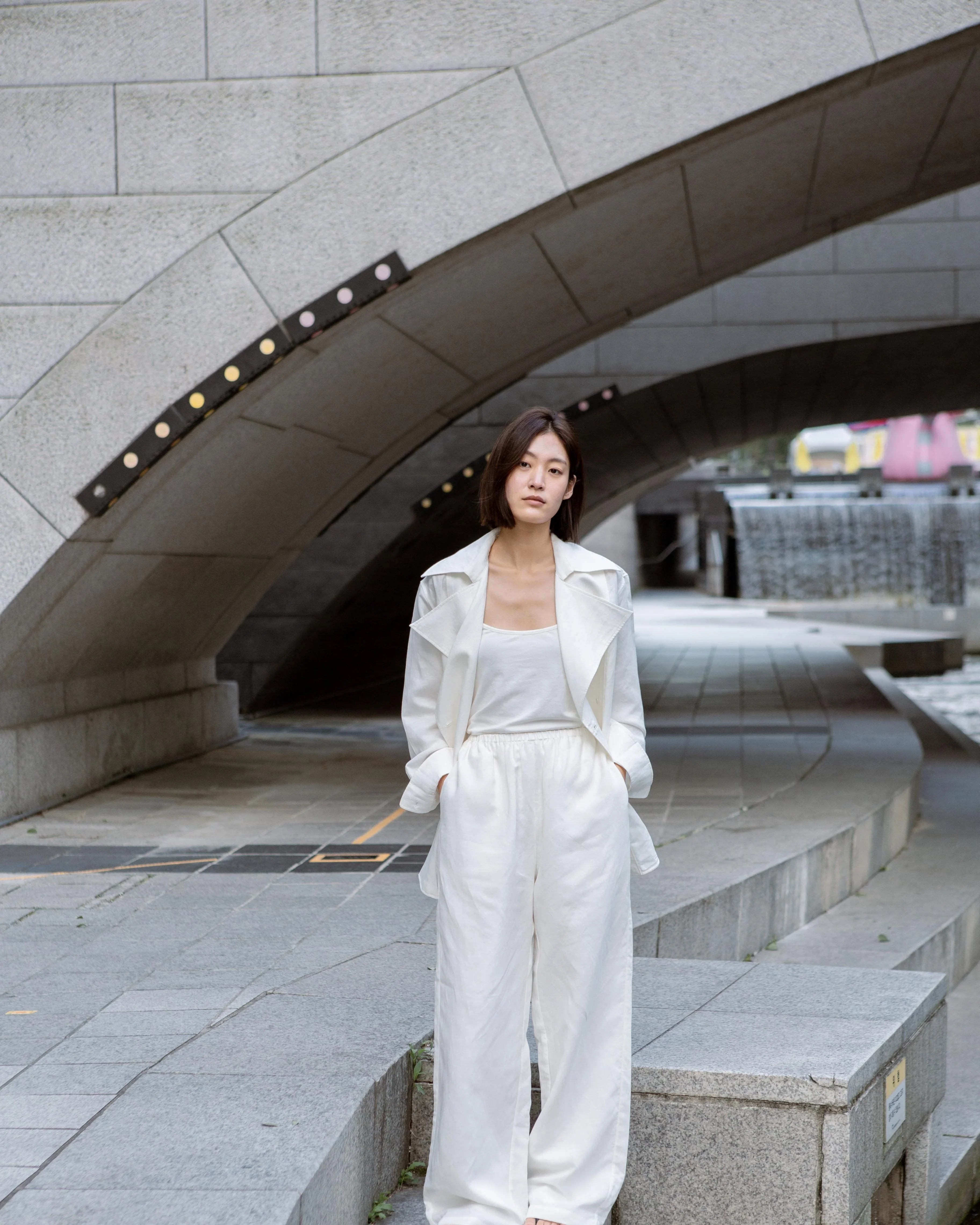 LAYERPLAN | Liora Linen Double-Breasted Shirt Jacket