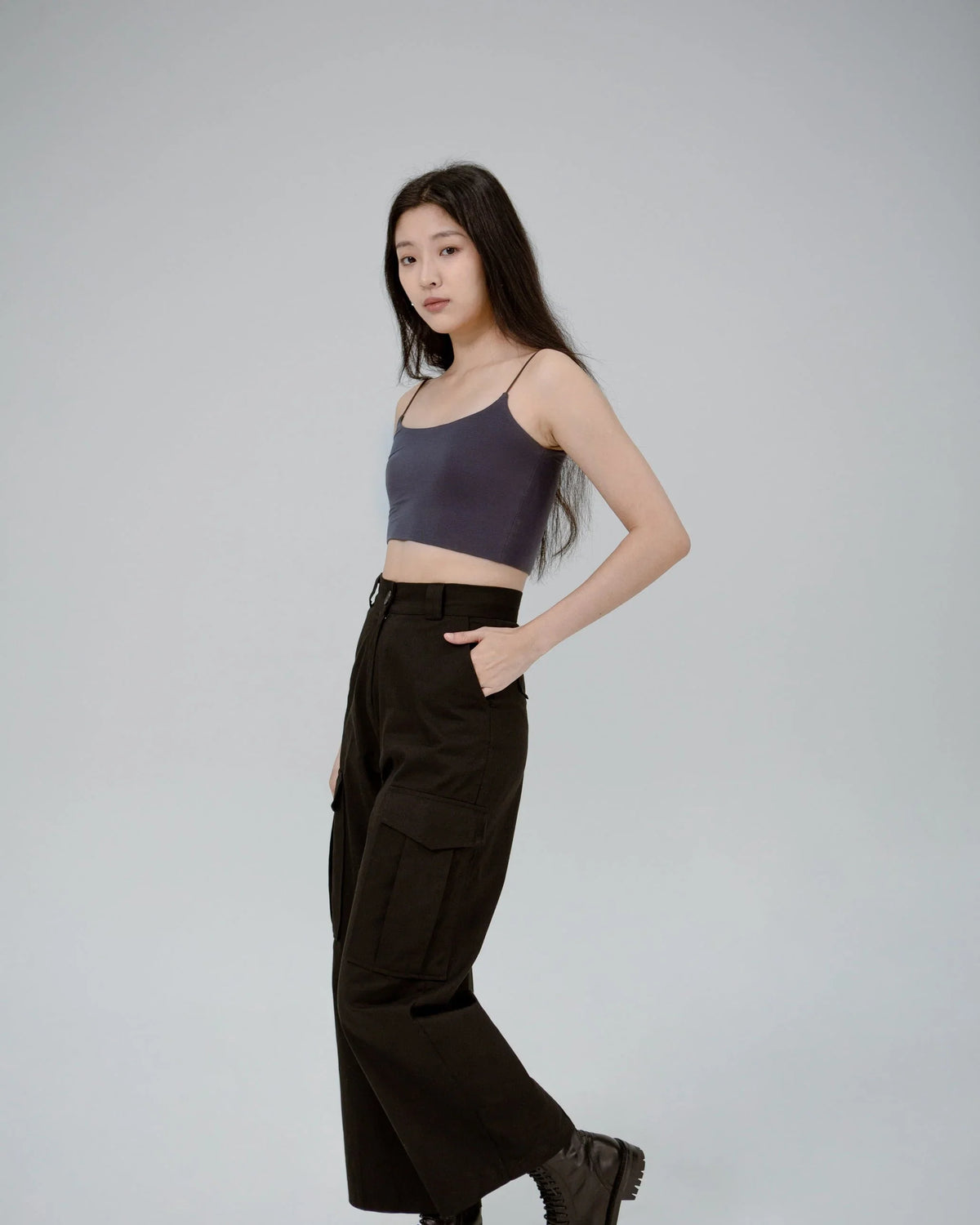 SAERO COLLECTIVE | Tencel Top | Lead Grey