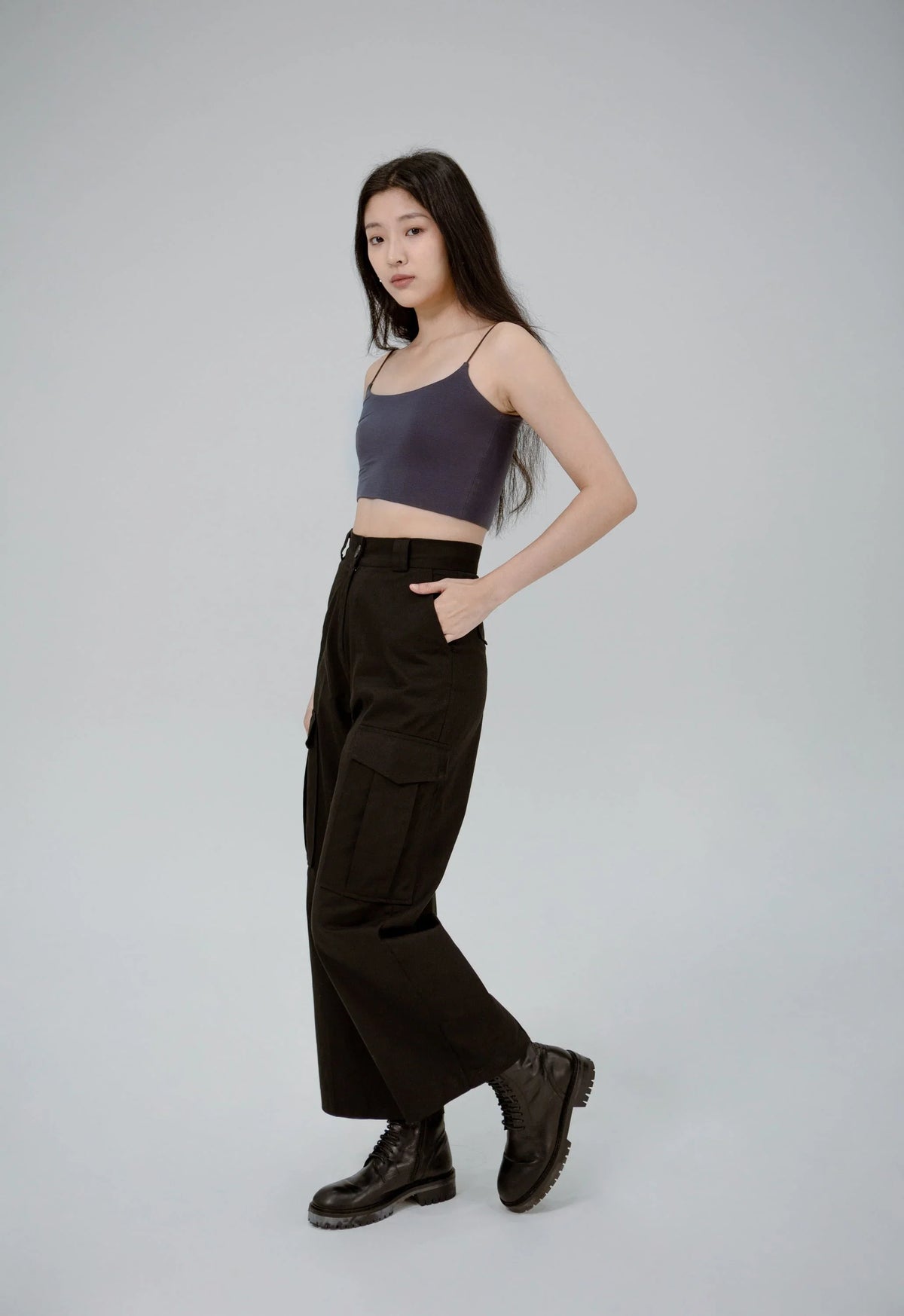 SAERO COLLECTIVE | Tencel Top | Lead Grey