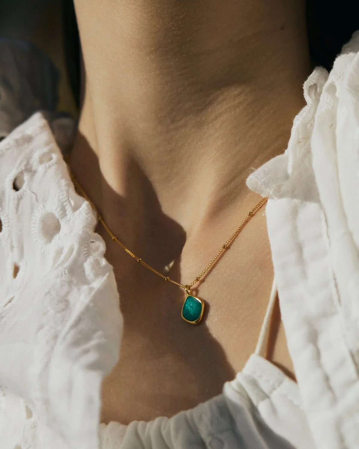 RINA LEE | Courage Amazonite Satellite Chain Necklace