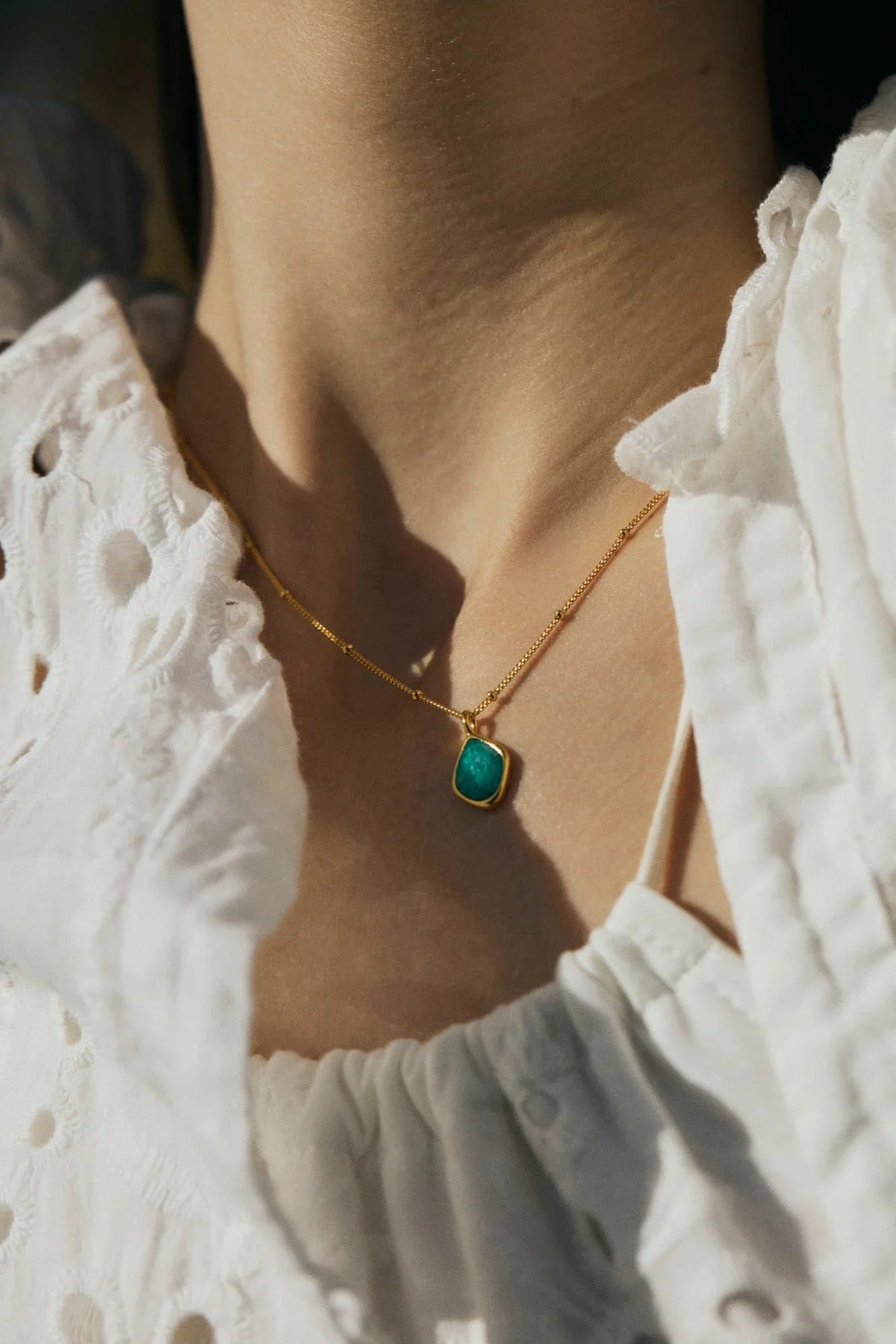 RINA LEE | Courage Amazonite Satellite Chain Necklace