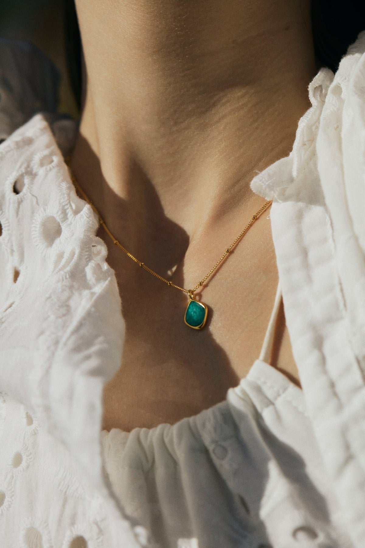 RINA LEE | Courage Amazonite Satellite Chain Necklace