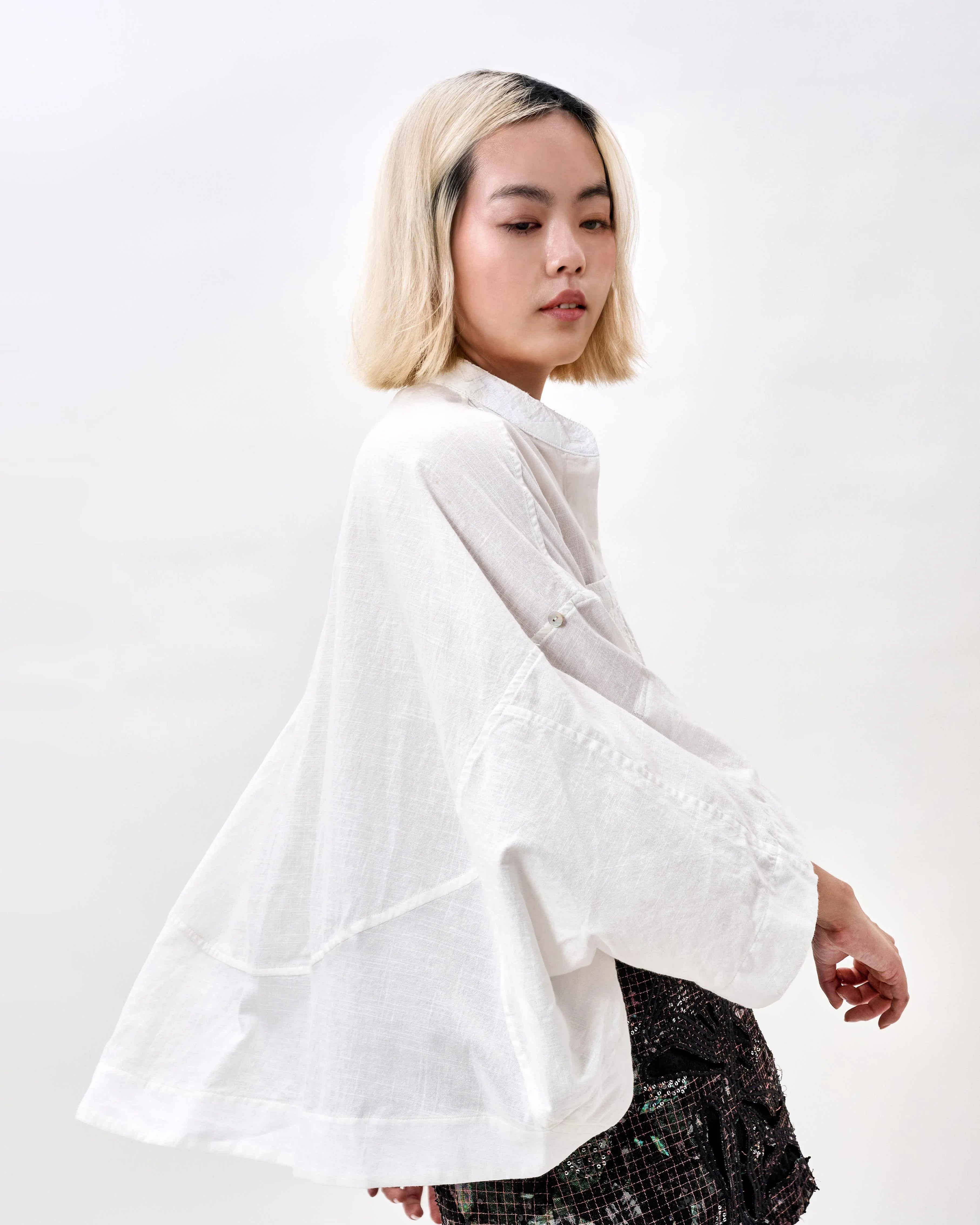 KHAAR | White Coral Crop Top