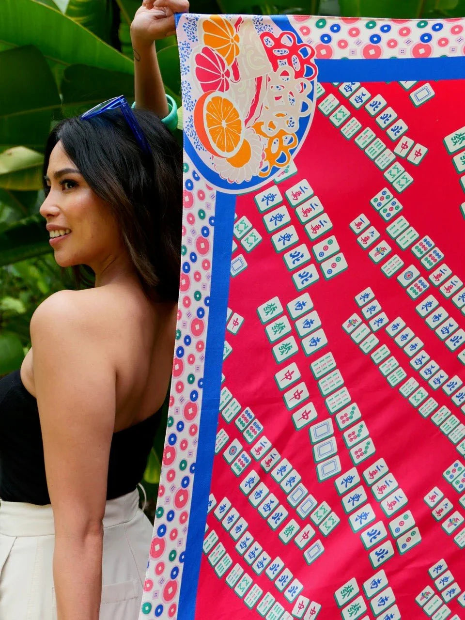 BINARY STYLE | Aunty's Winning Hands Premium Silk Scarf