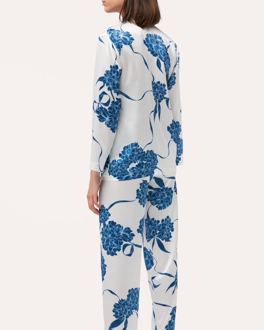 BELLS & BIRDS | Hydrangea Bloom Pyjamas Pants Set (Blue)